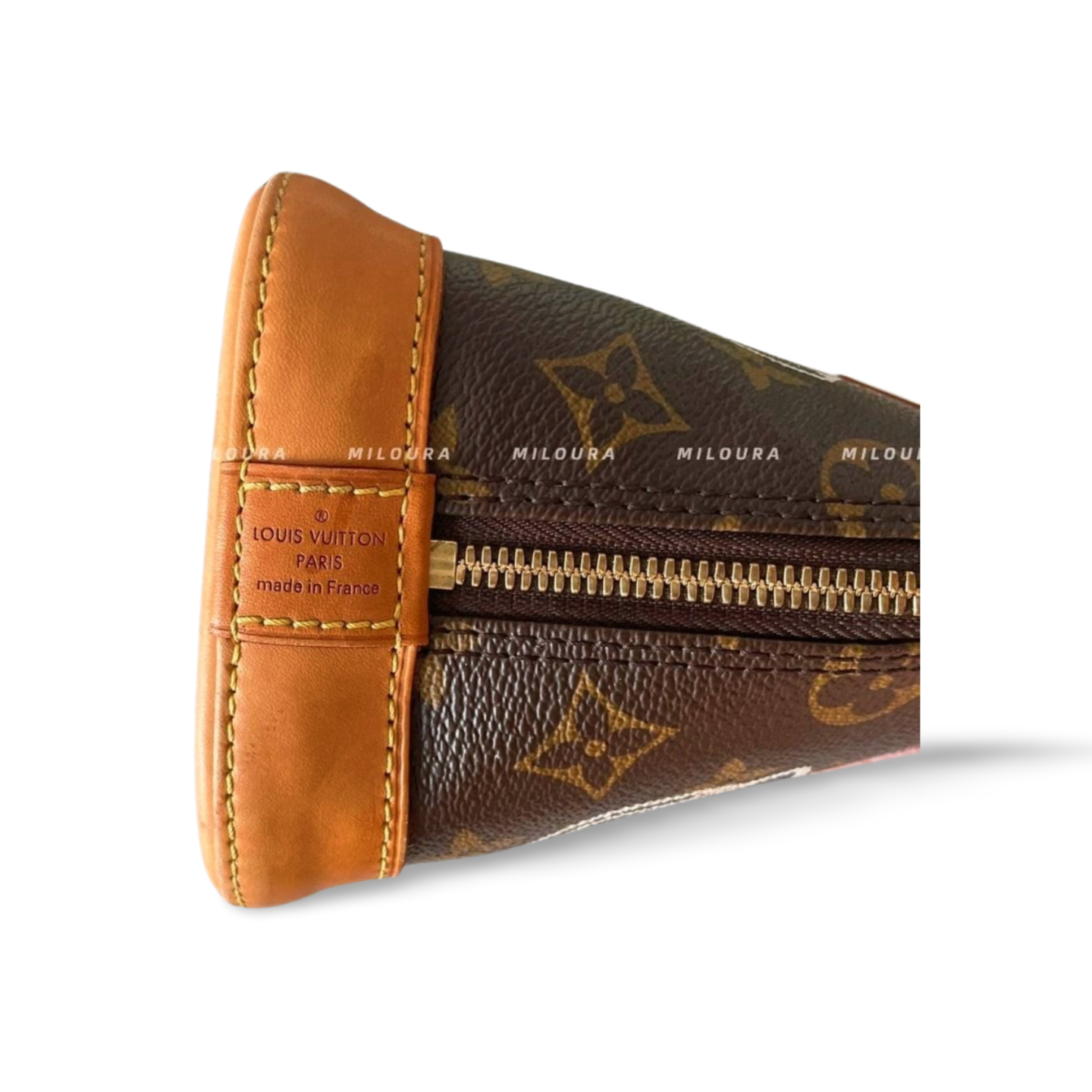Louis Vuitton Alma BB Monogramm-Canvas Brown Bag Gold Hardware
