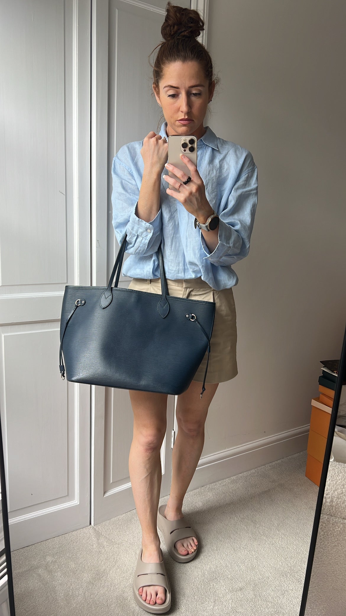 Louis Vuitton Neverfull MM Indigo Epi Leather (RRP £1,740)