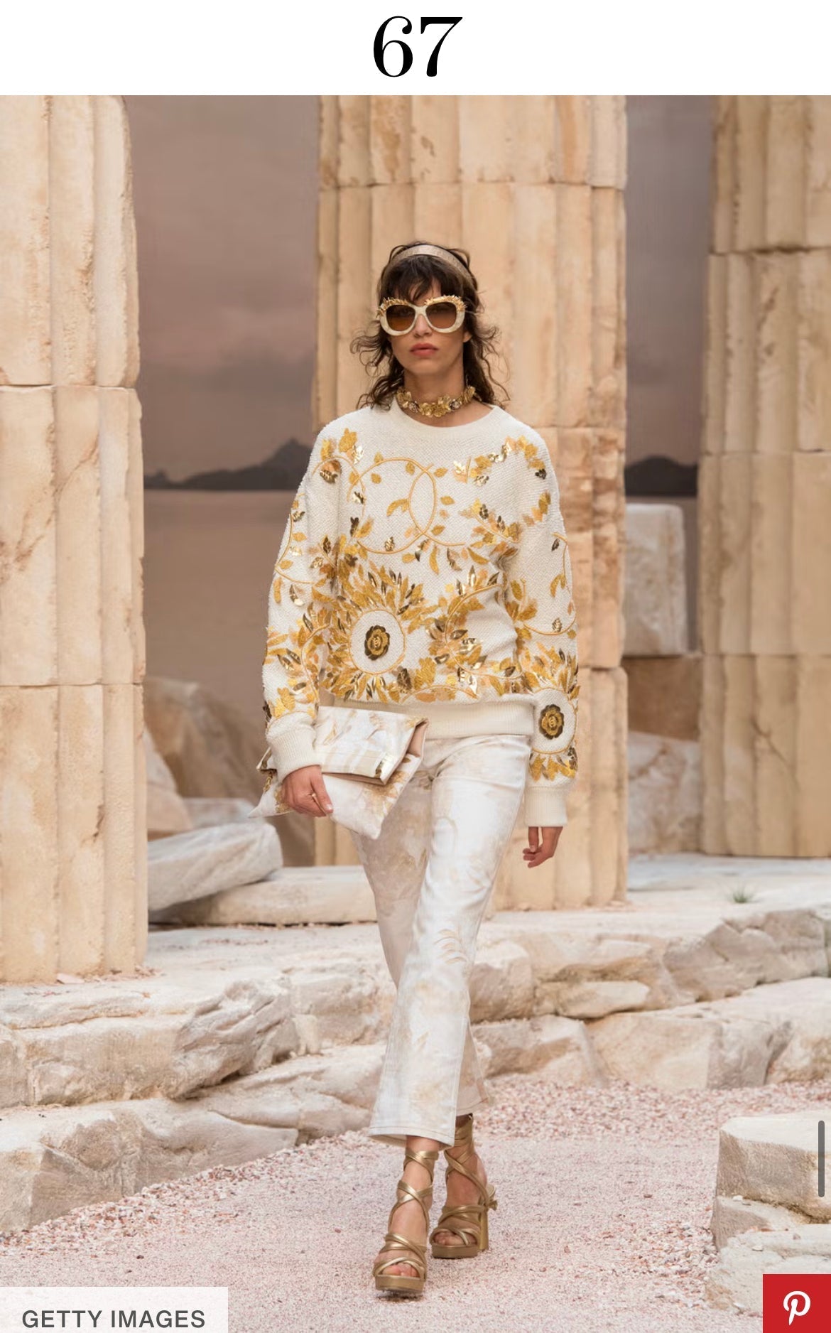 Chanel 18C Ecru/Gold pullover size 34