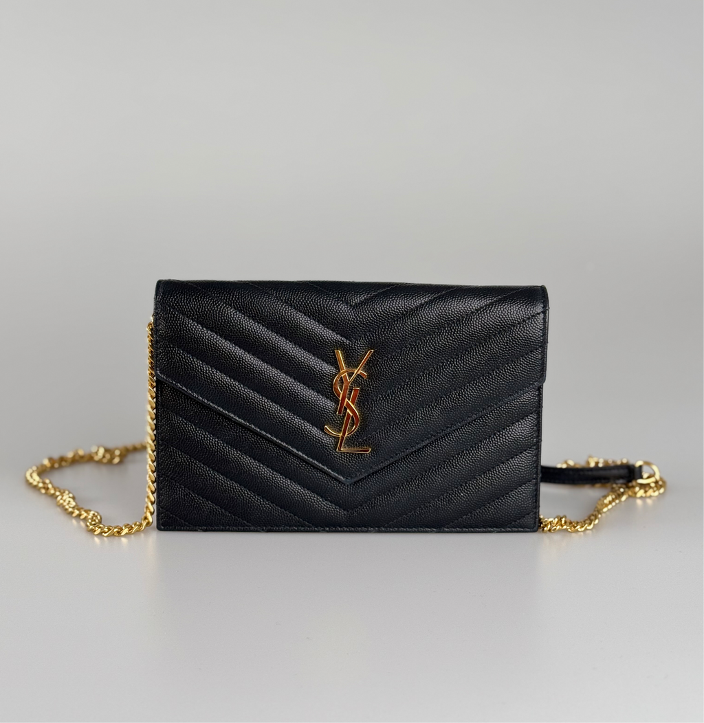 Saint Laurent YSL Chain Wallet Monogram Nero Wallet On A Chain bag
