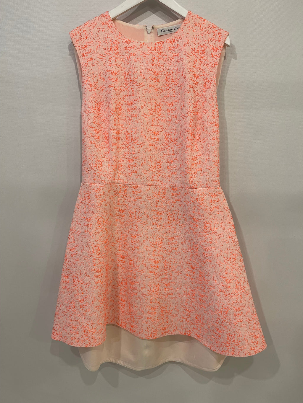 Christian Dior Neon Pink Structure Sleeveless Mini Dress Size FR 40 (UK 12)