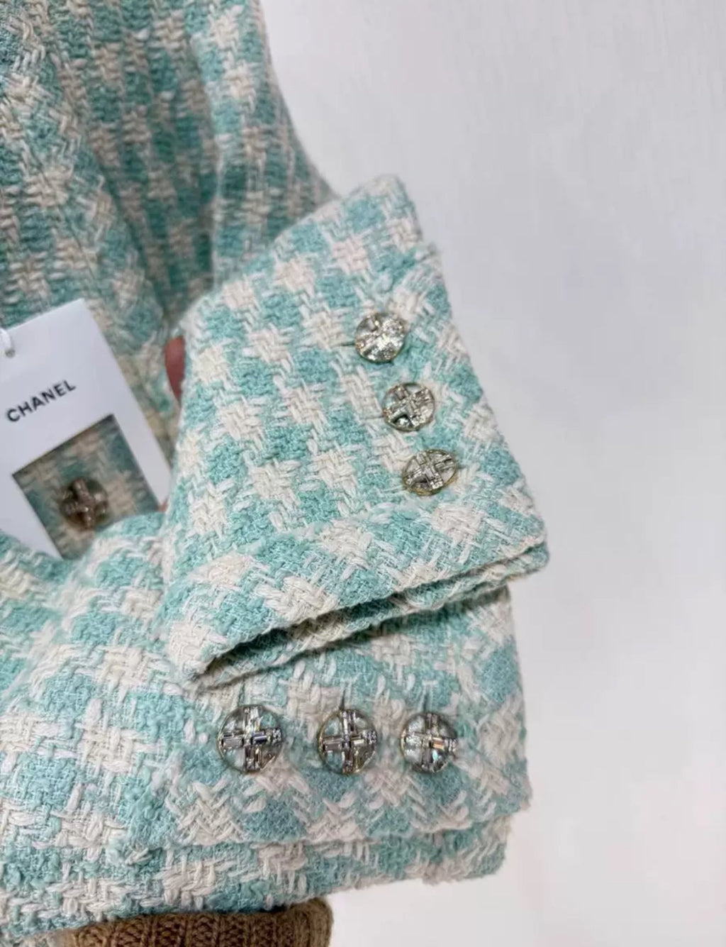 Chanel 23S Green Tweed jacket