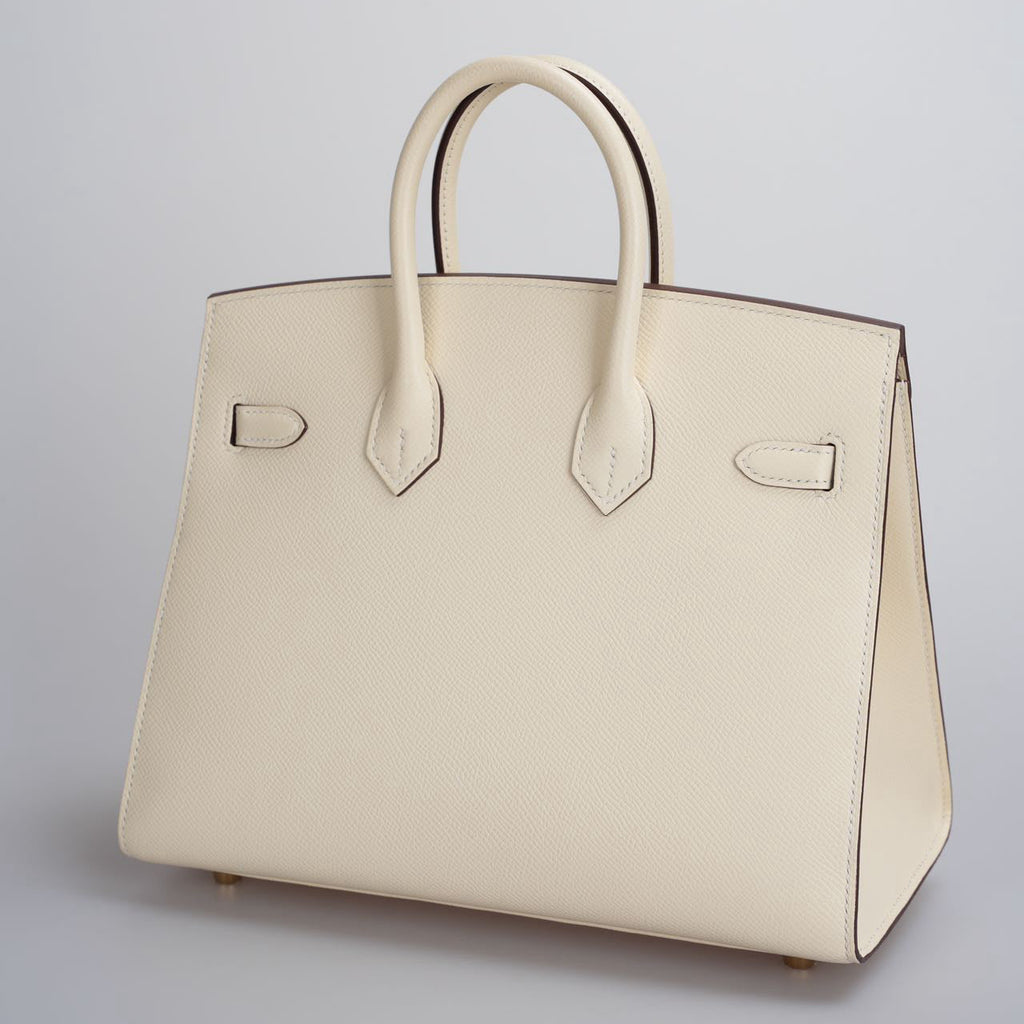 Hermes Birkin 25cm Sellier Bag in Nata Epsom Leather With Gold Hardware From 2021