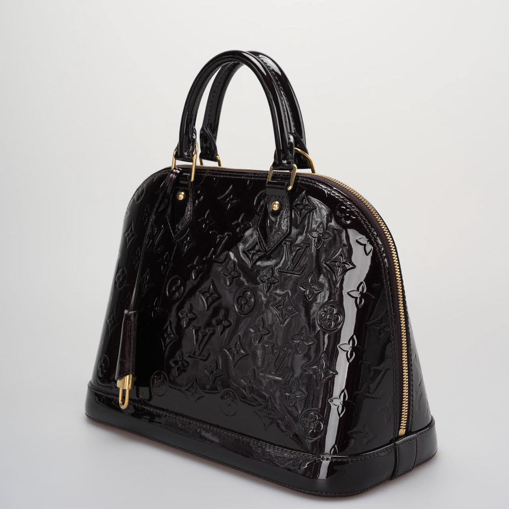 Louis Vuitton Alma PM in Vernis Leather Burgundy Color