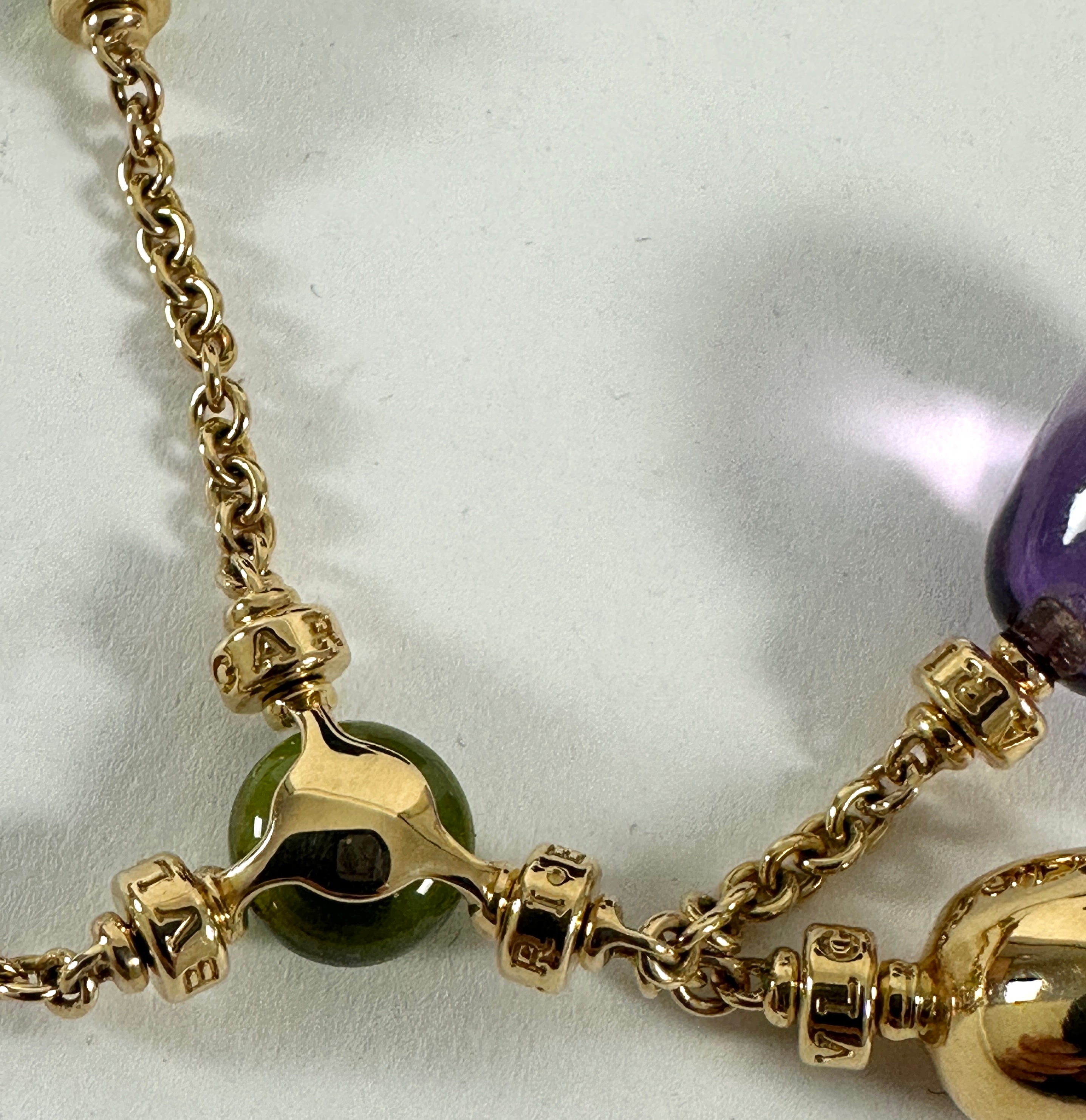 Bvlgari 18k Yellow Gold Sassi Mediterranean Eden Necklace