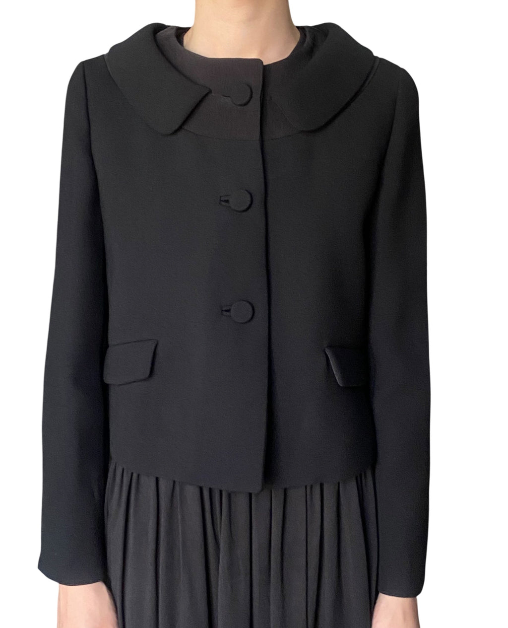 Prada Black 60's style Button Jacket - IT 44
