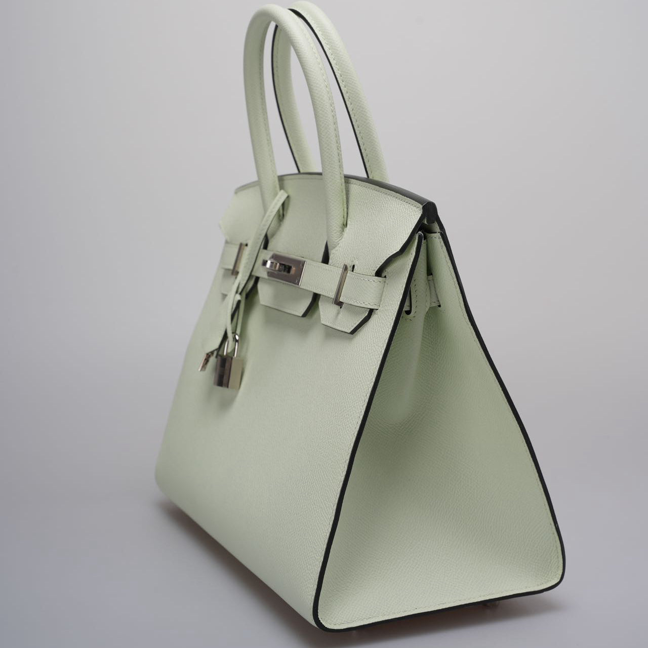 Hermes Birkin Sellier 30 Bag In Vert Fizz Epsom Leather With Palladium Hardware from 2023
