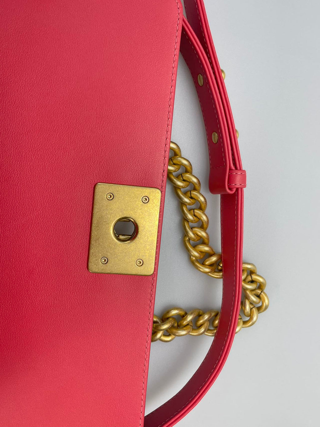 Chanel Medium Le boy Bag in Hot Pink with Gold Hardware