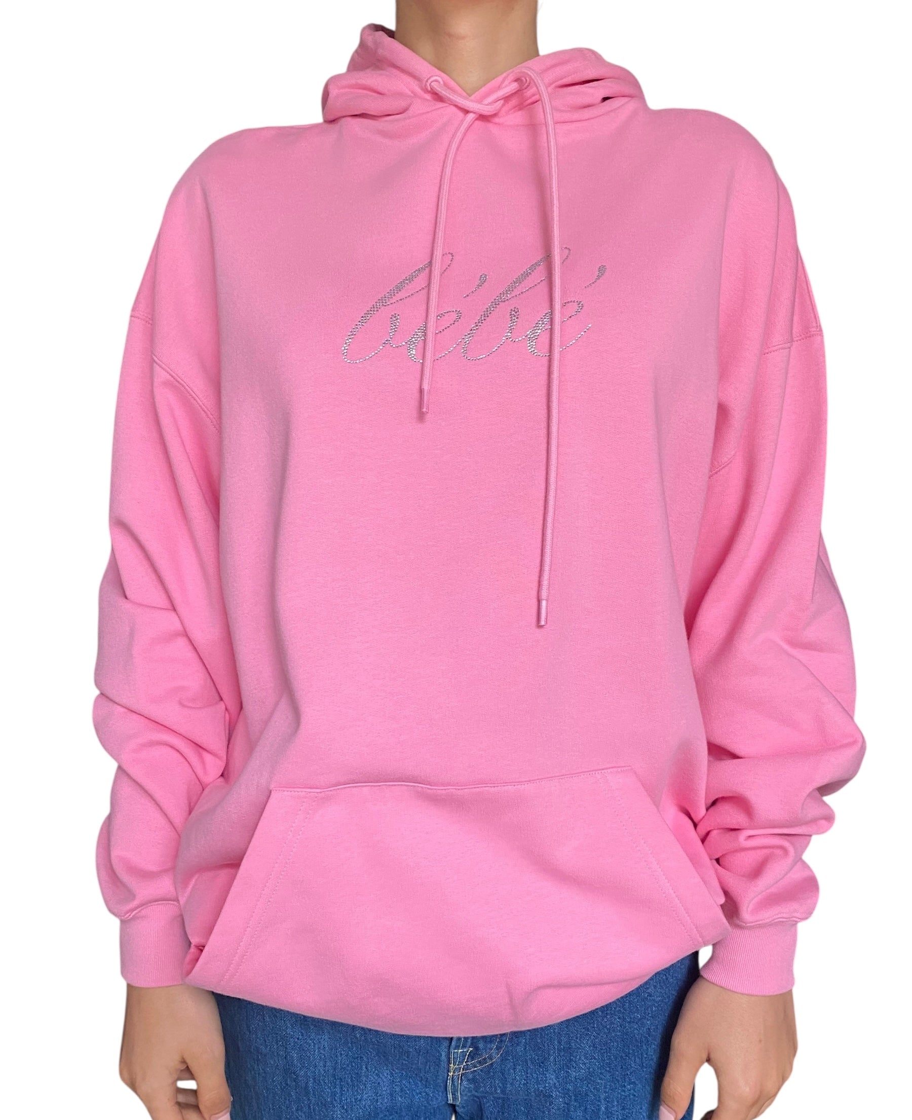 Balenciaga Pink Bebe Oversized Hoodie - XS