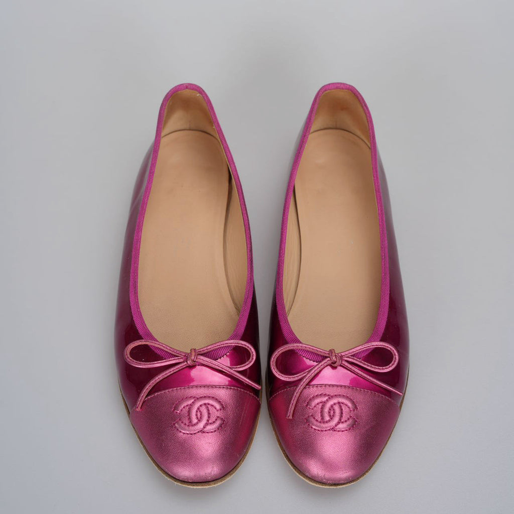 Chanel Ballet Flats 37.5 in Hot Pink