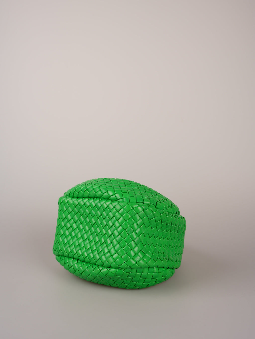 Bottega Veneta Green Mini Padded Intreccio Leather Top Handle Bag