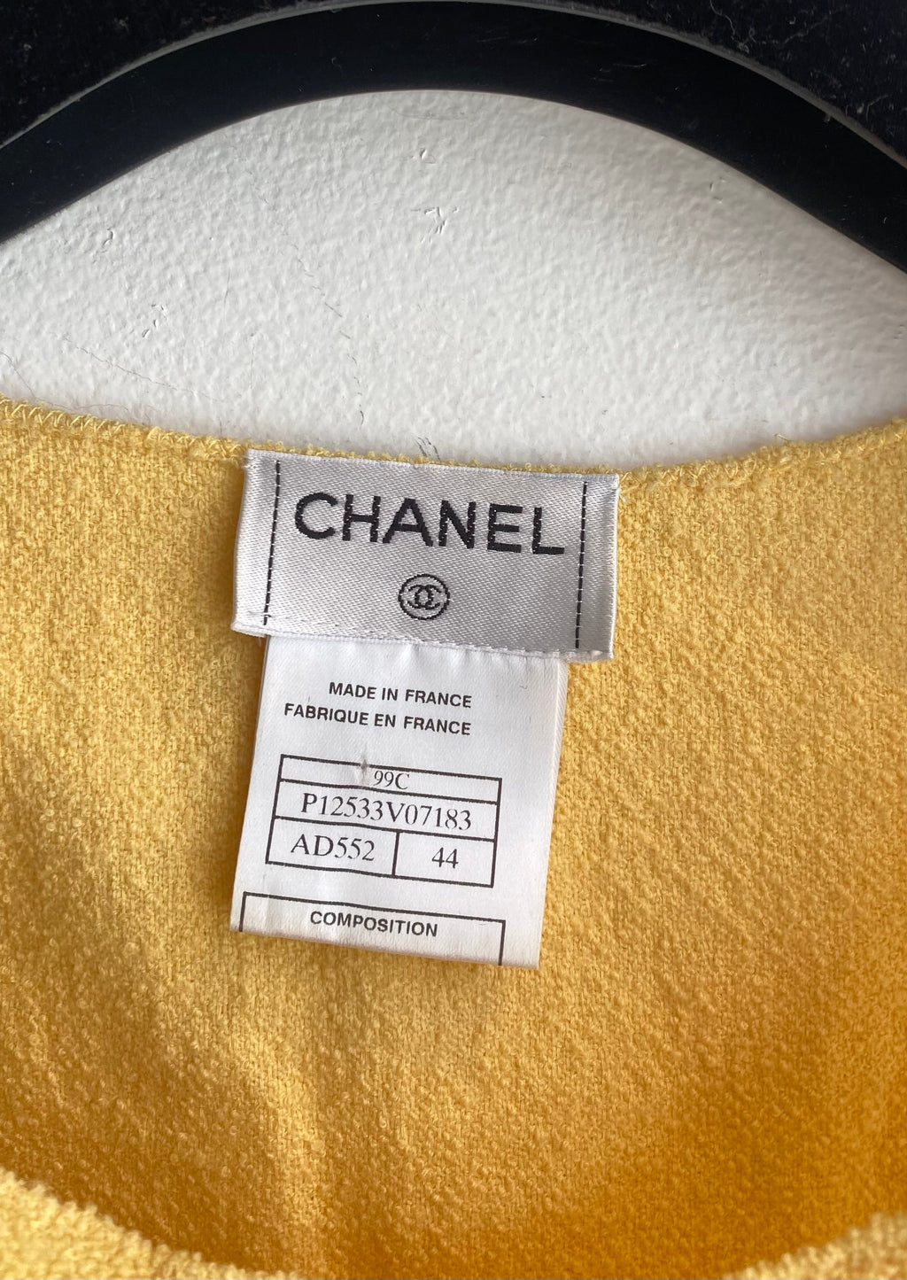 Chanel Wool Pearl Button Tank - 44