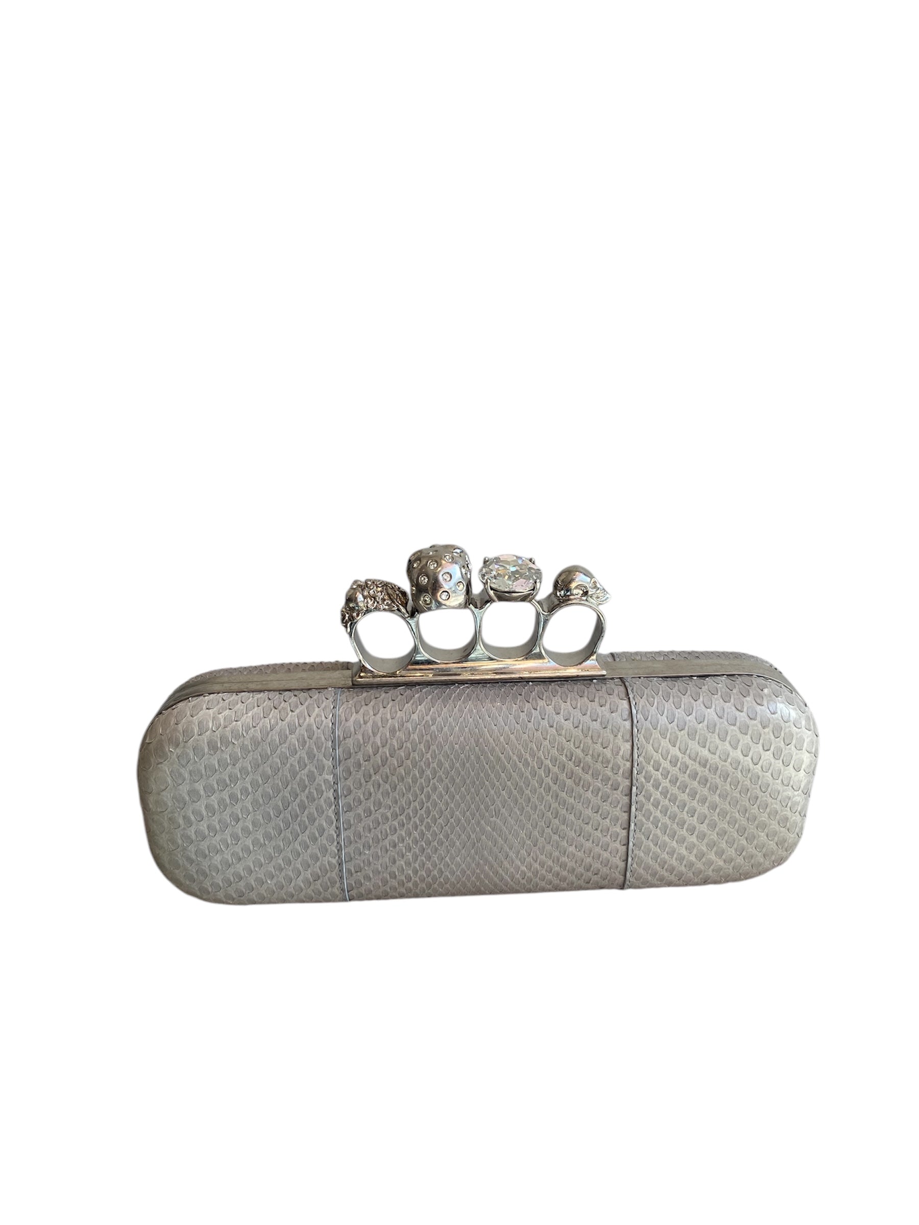 Alexander Mcqueen Python Knuckle Clutch
