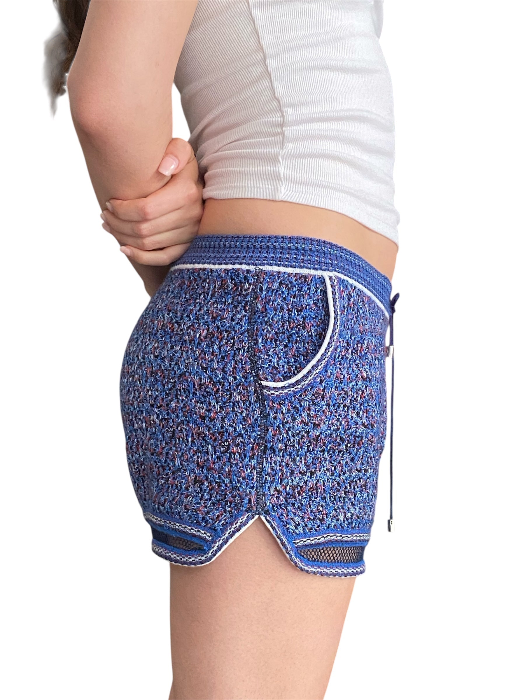 Chanel Blue Multicolour Shorts - 38