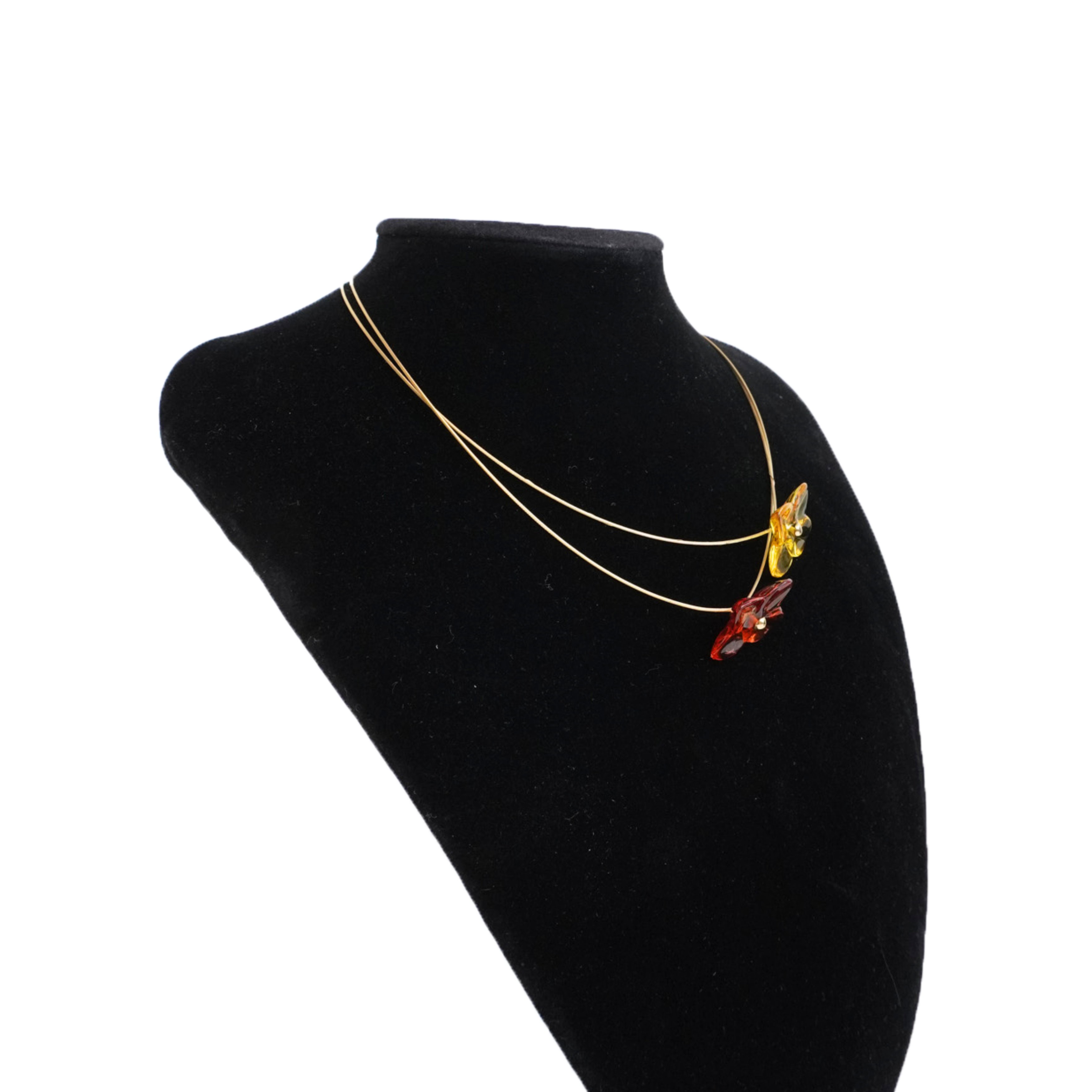 Baccarat Gold 'Hortensia Flower' Crystal Necklace