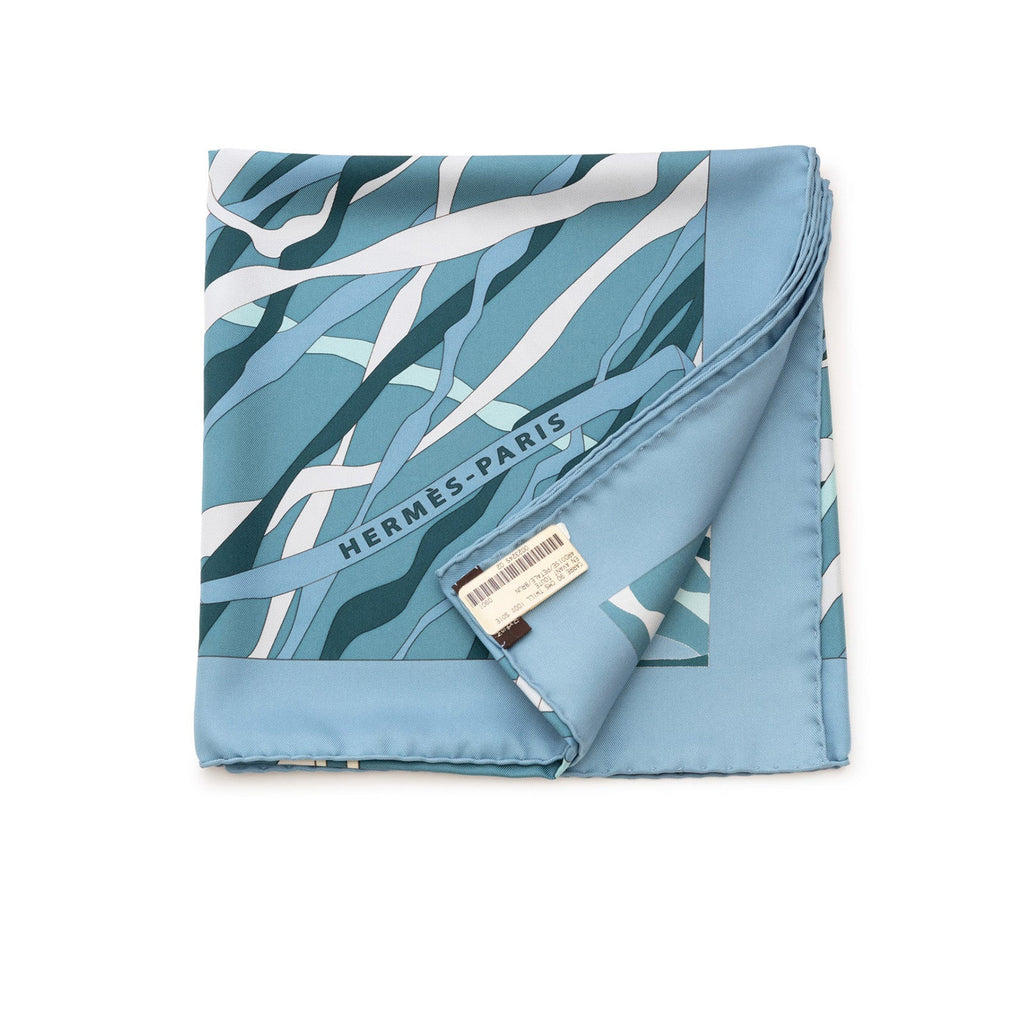Hermès Carre Scarf 90 En Avant Toute Ardoise/Petale/Brun