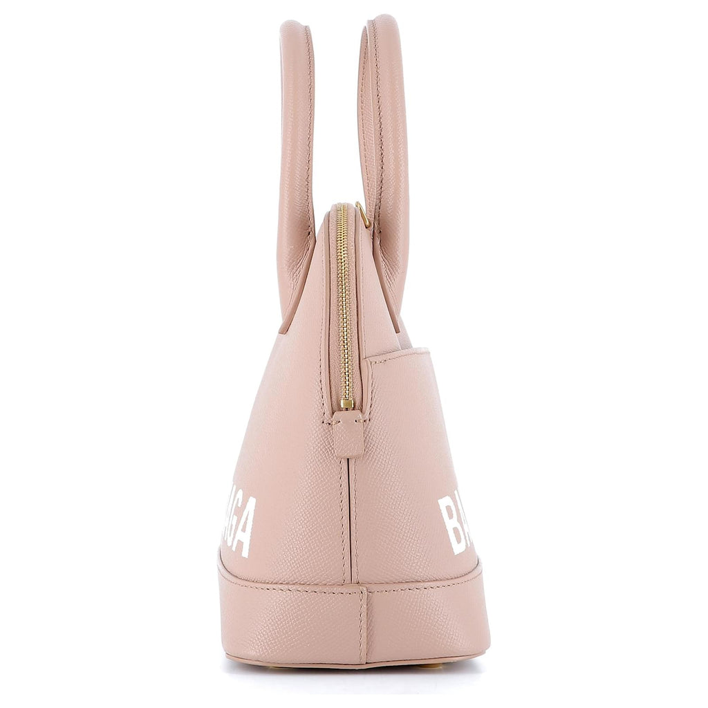 BALENCIAGA GRAINED CALFSKIN VILLE SMALL TOP HANDLE BAG