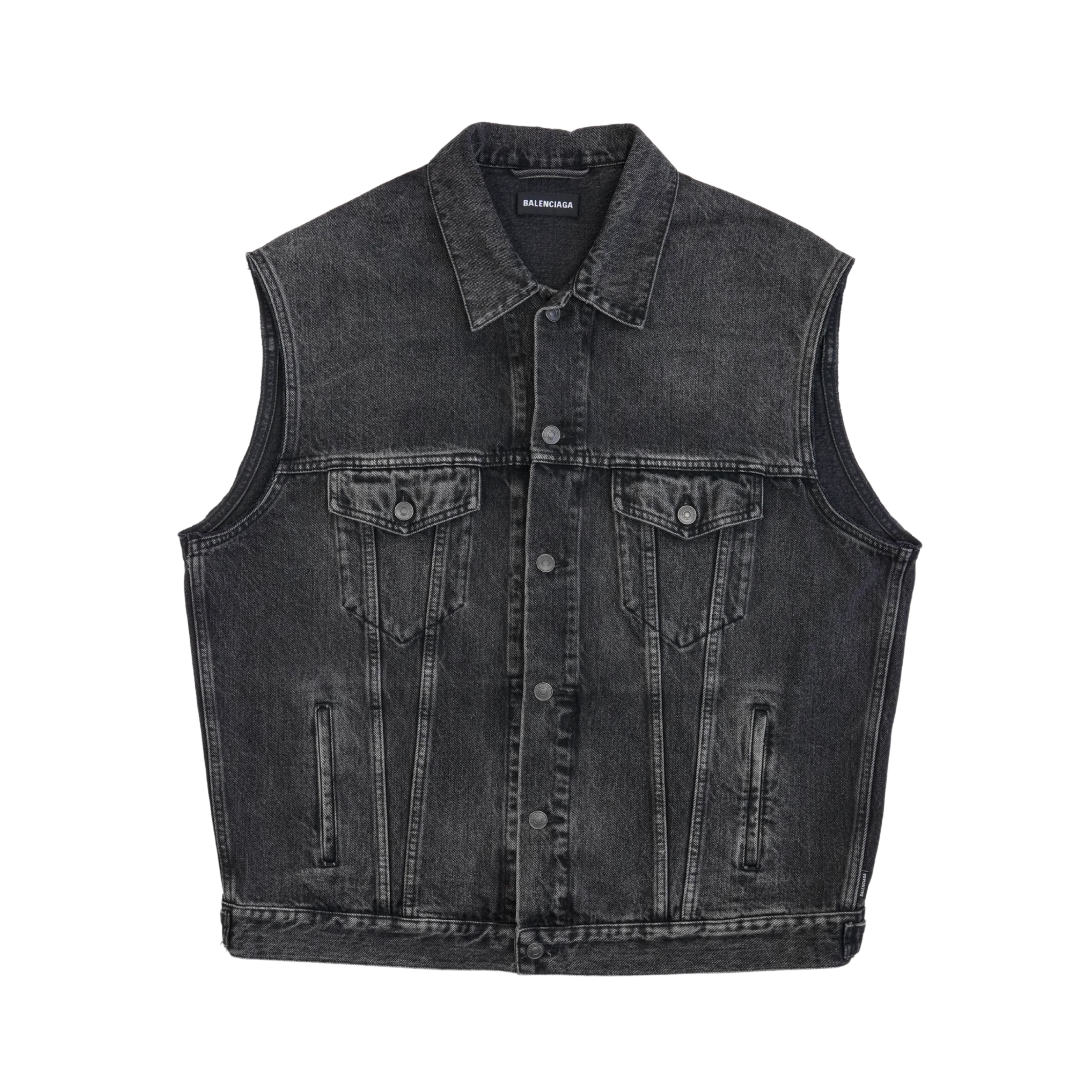 Balenciaga 'Twinset' Convertible Denim Jacket - Men's 44