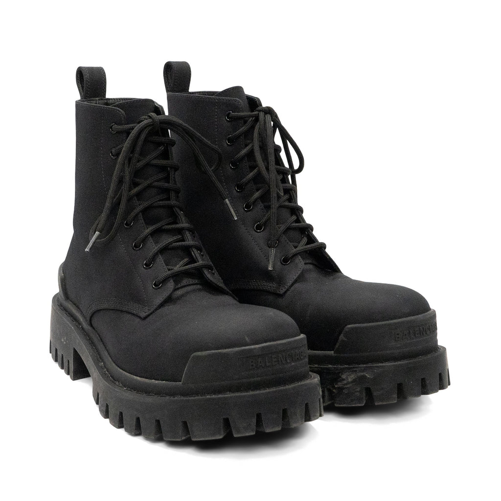 Balenciaga 'Strike' Nylon Combat Boots - Women's 37.5
