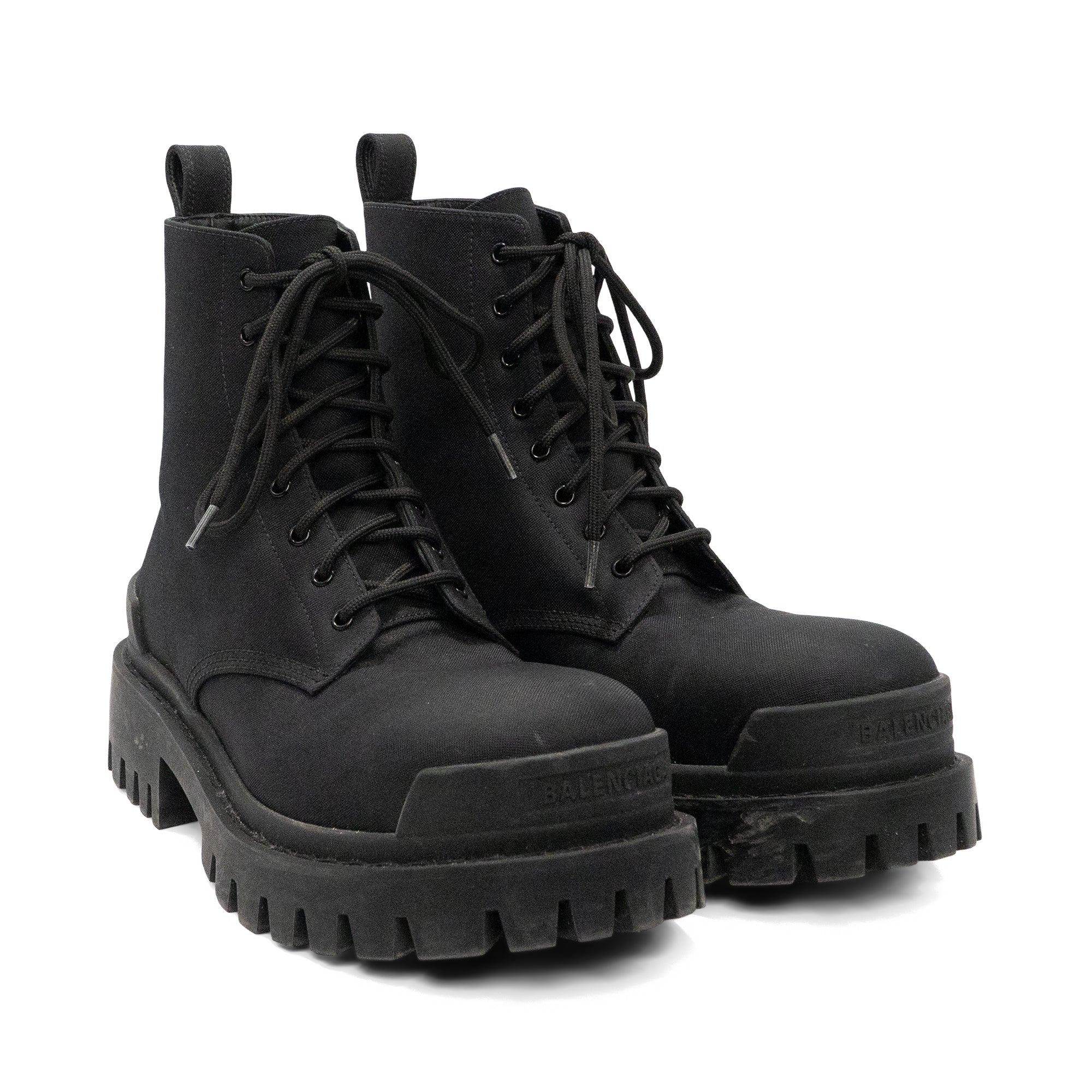 Balenciaga 'Strike' Nylon Combat Boots - Women's 37.5