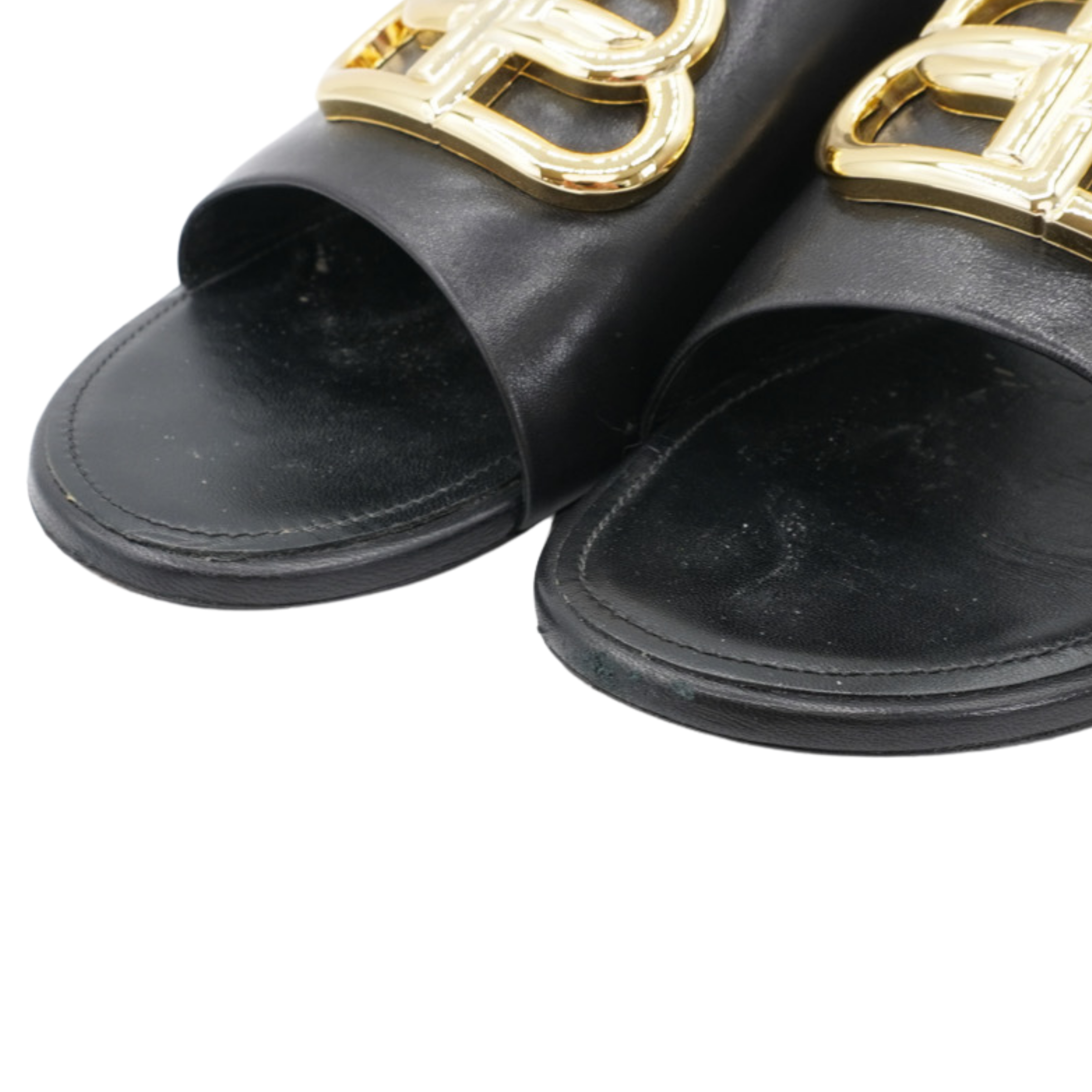 Balenciaga 'BB' Leather Mules - Women's 38