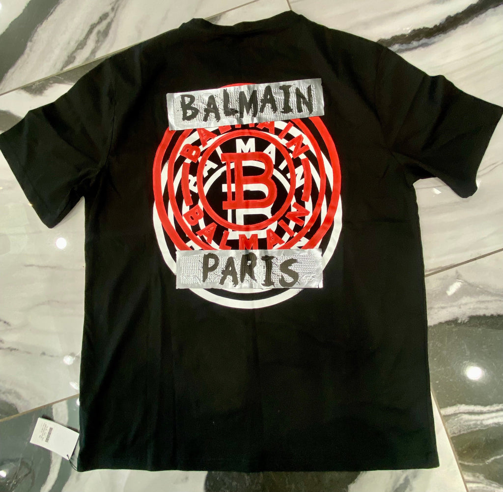 BALMAIN PARIS 1339 BACK PRINT T-SHIRT