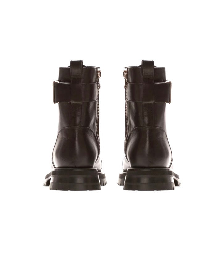 BALMAIN CHARLIE CALFSKIN LEATHER RANGER BOOTS
