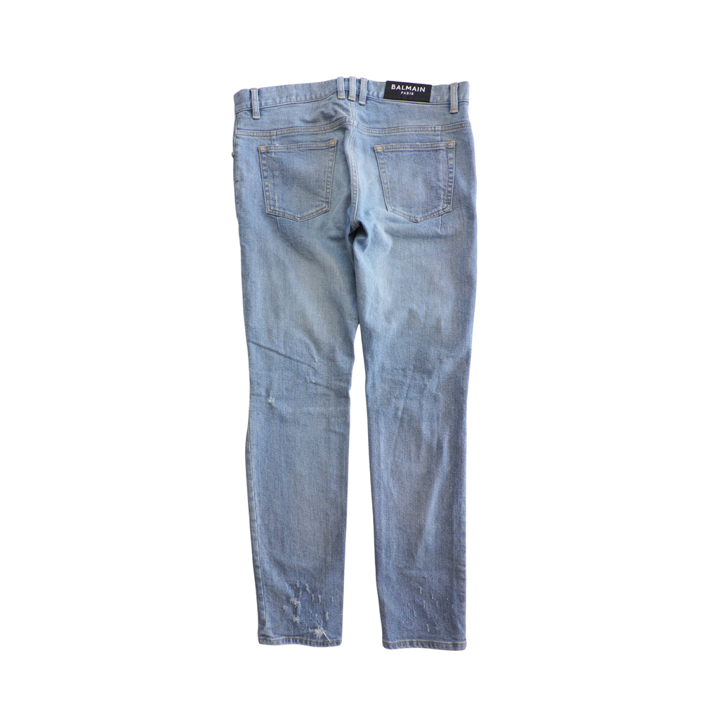 Balmain Tapered Distressed Jeans - Men's 32