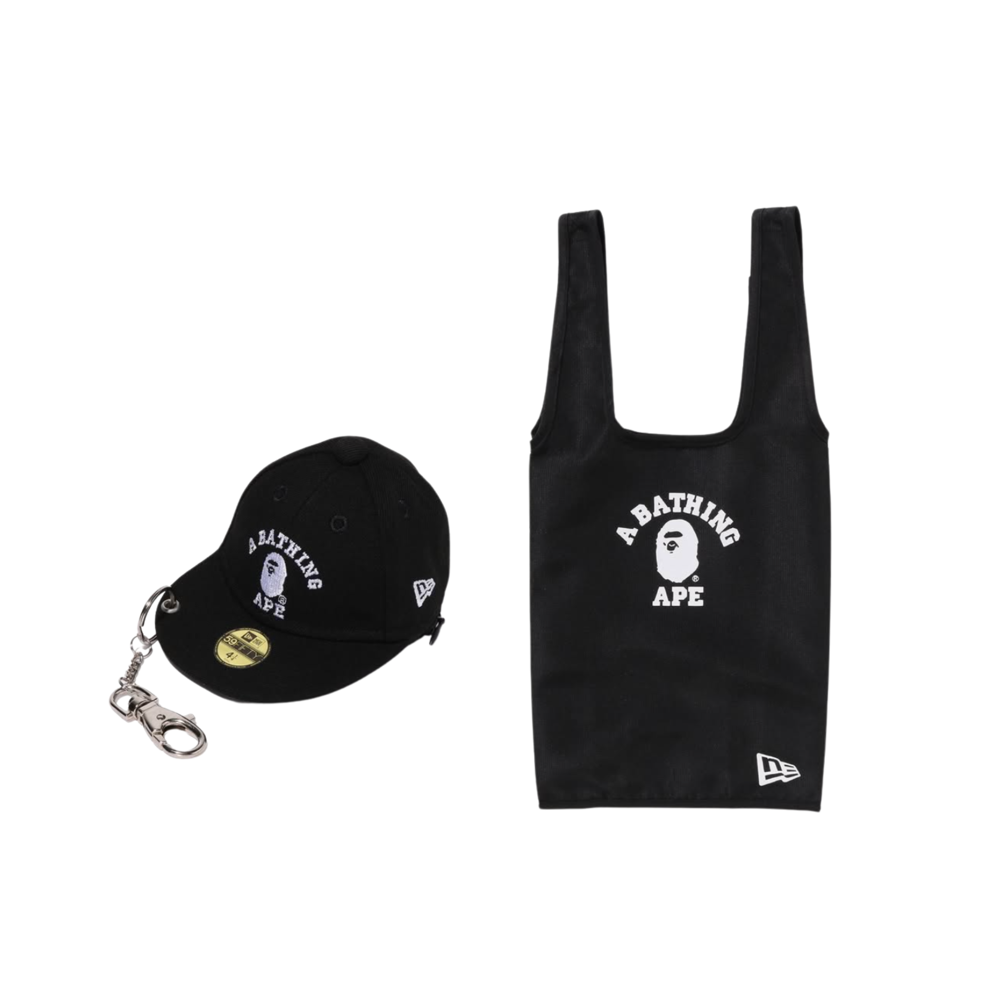 A Bathing Ape 'College New Era Cap' Keychain Eco Bag
