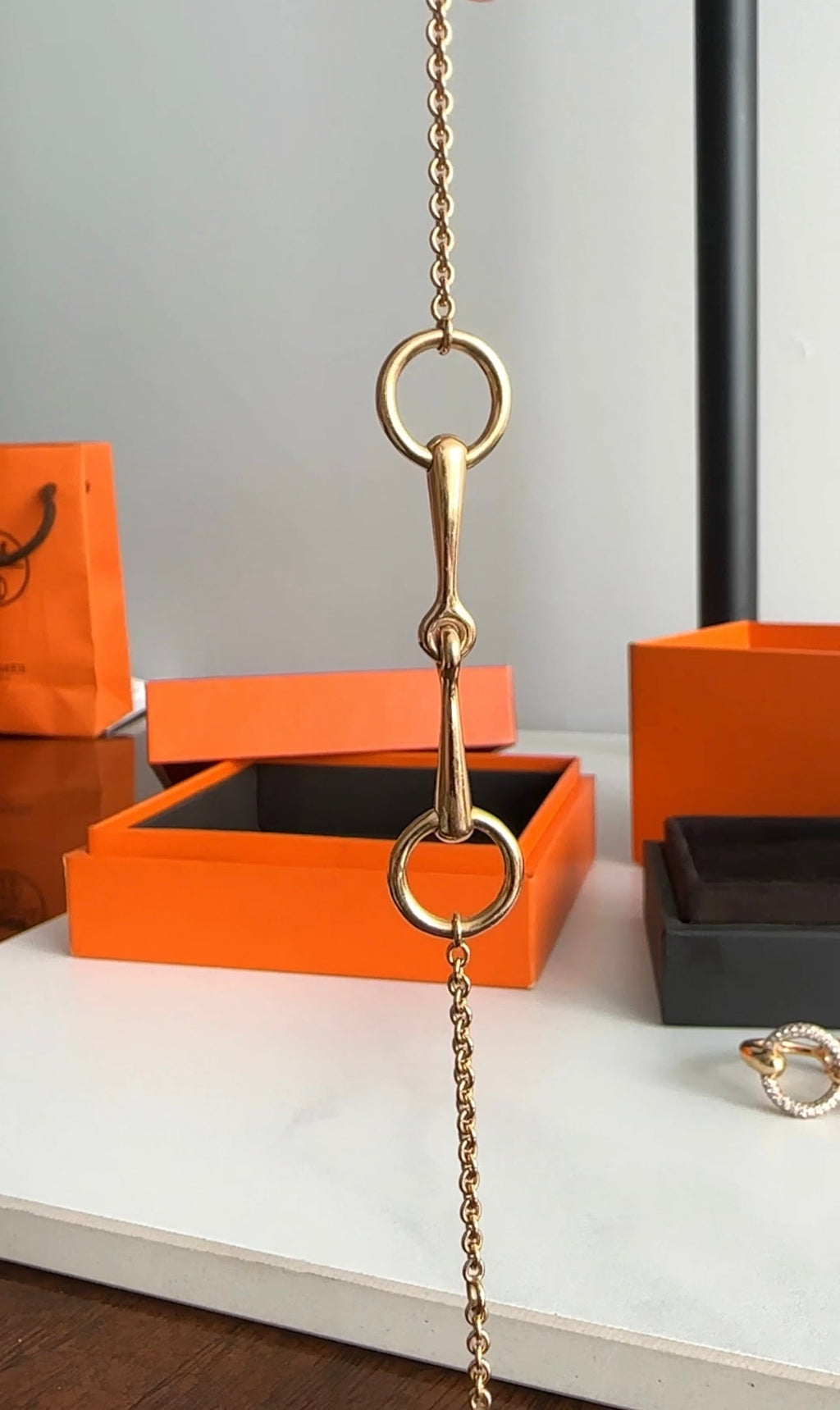 Hermes Filet D’Or 18k Rose Gold Very Small Model - 5.5 - 6.5”