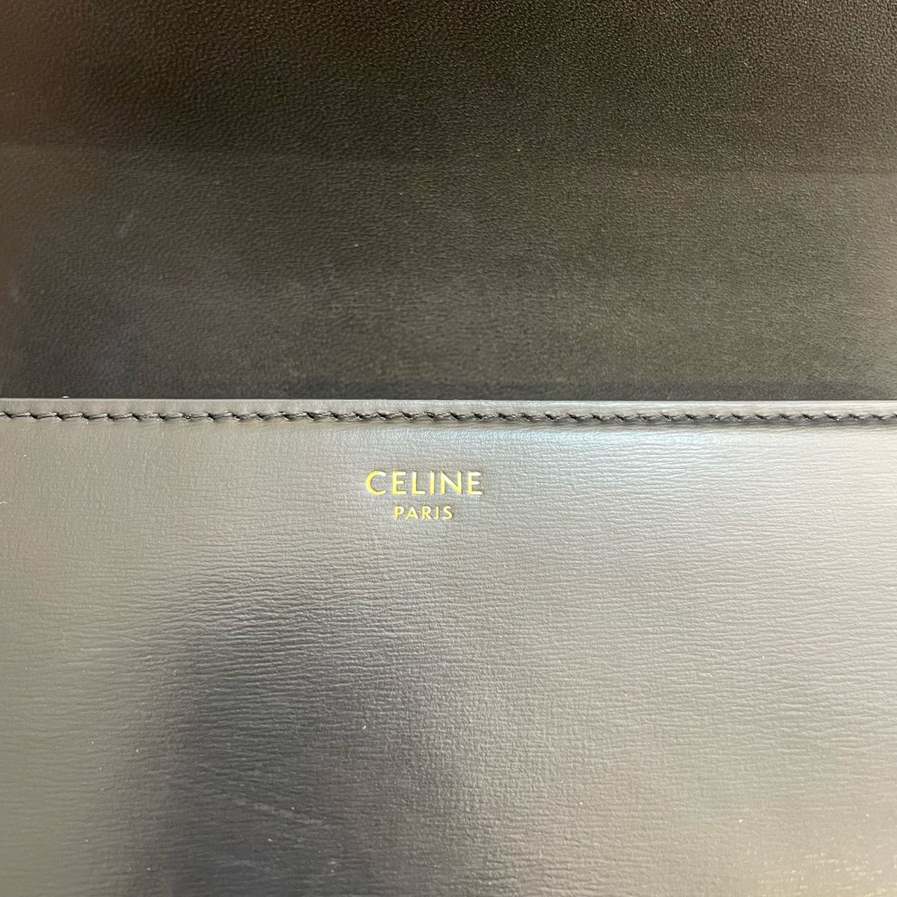 Celine Black Triomphe Crossbody Bag Pre-Owned 2021 Small Calfskin