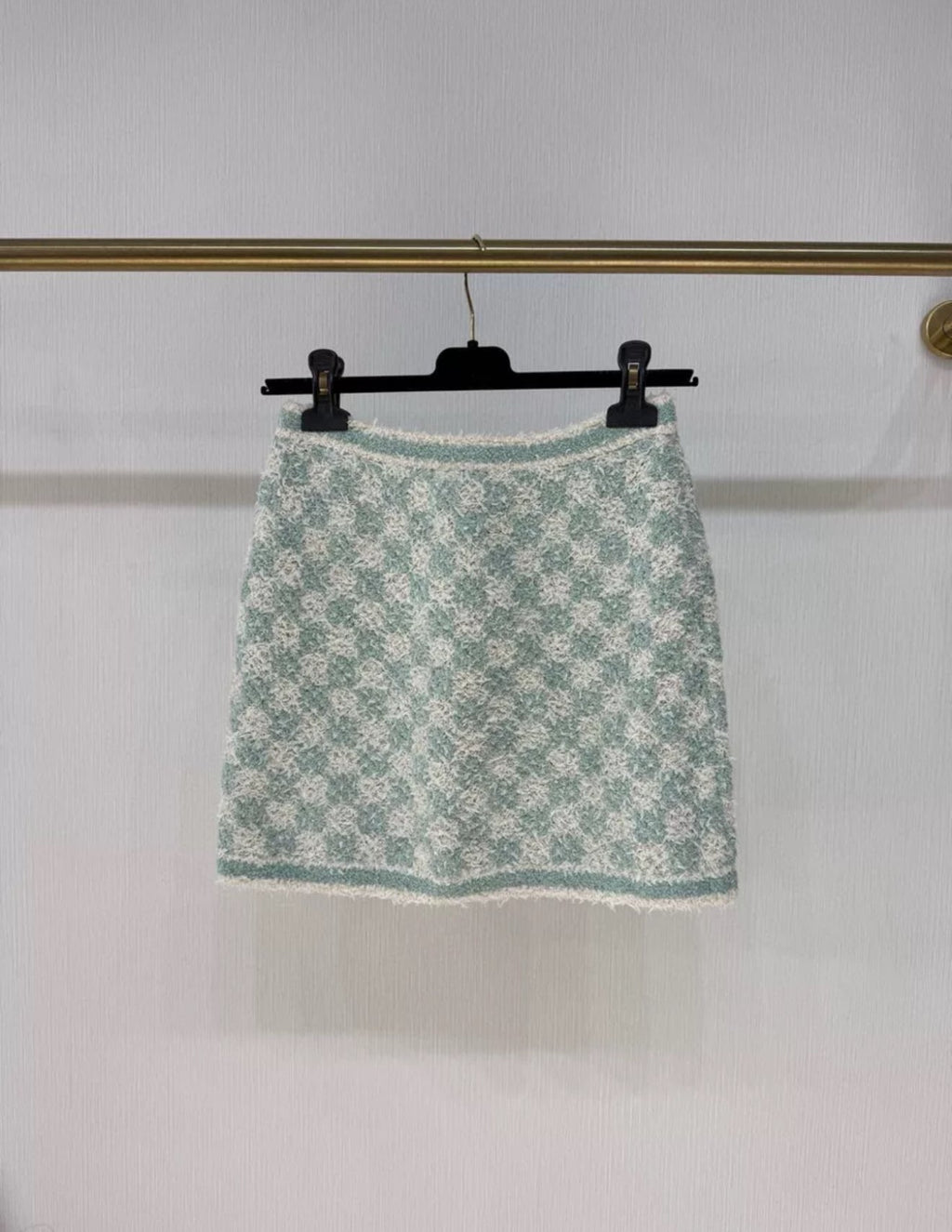 Chanel 23S Green Tweed Skirt
