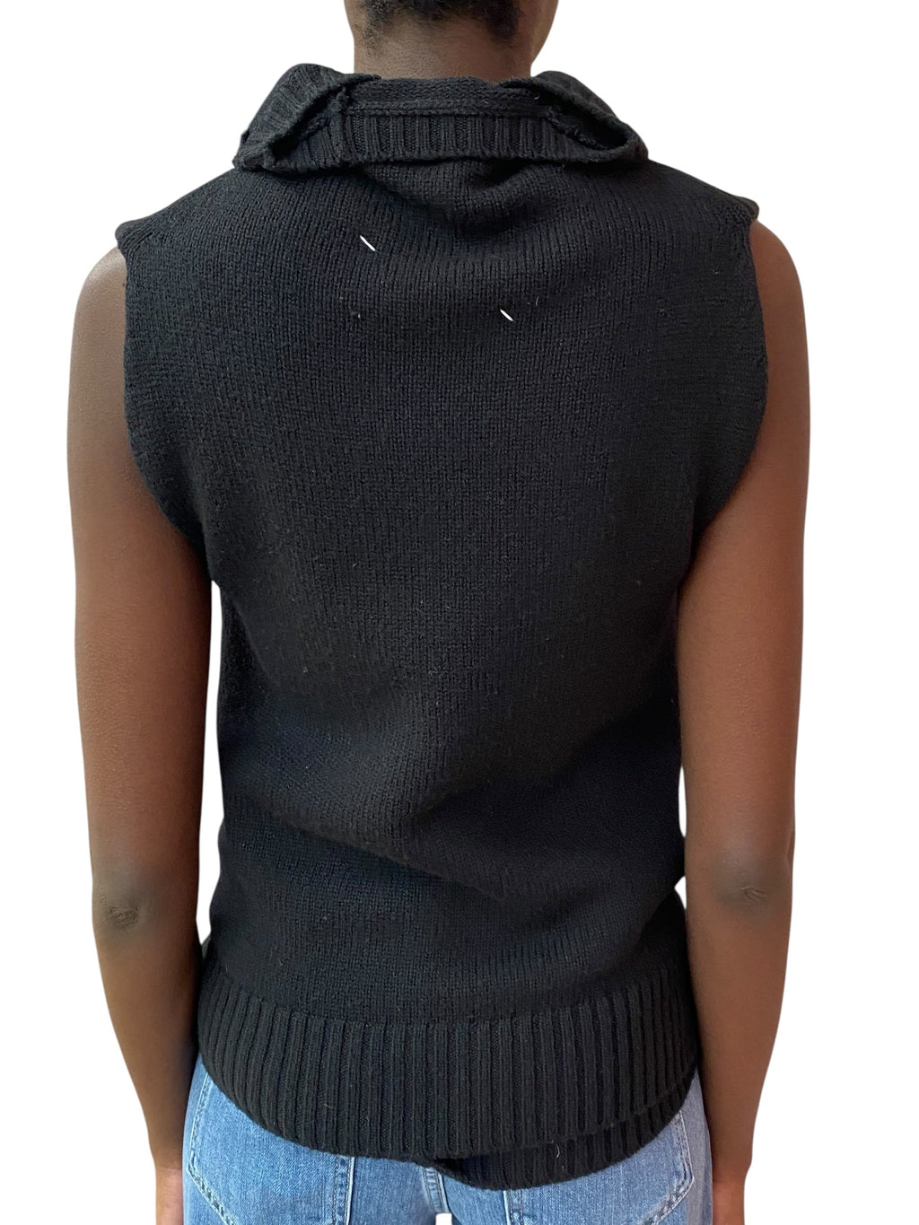 Maison Margiela Black Vintage Double Layered Wool Vest - S