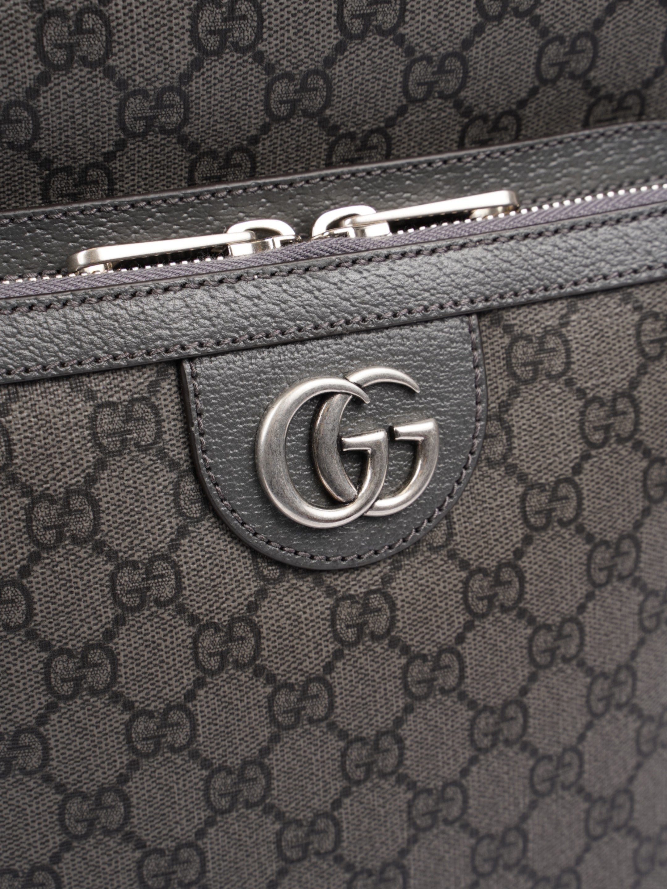 Gucci Ophidia Backpack GG Supreme / Grey Canvas Medium