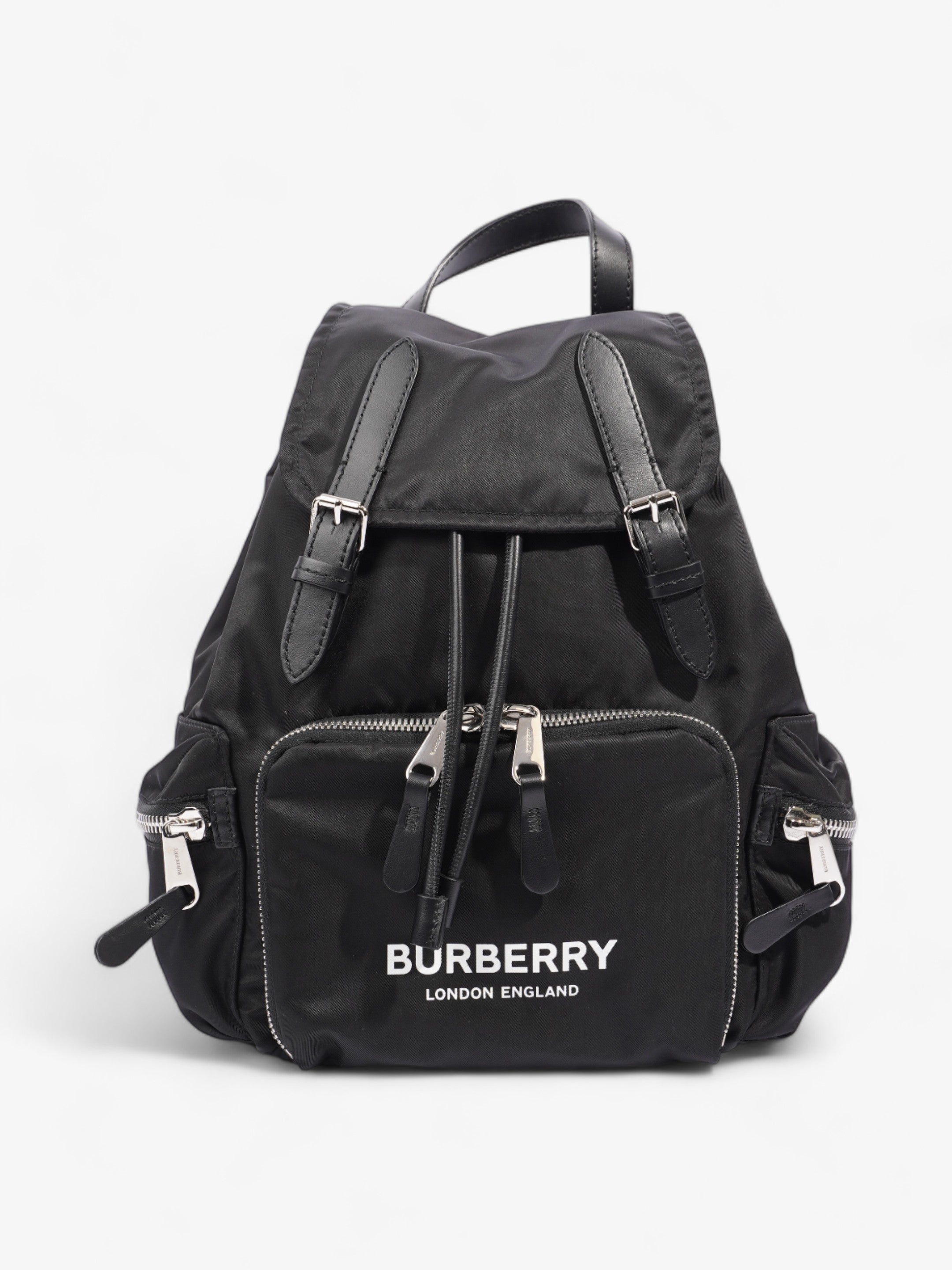 Burberry Rucksack Backpack Black Nylon Medium