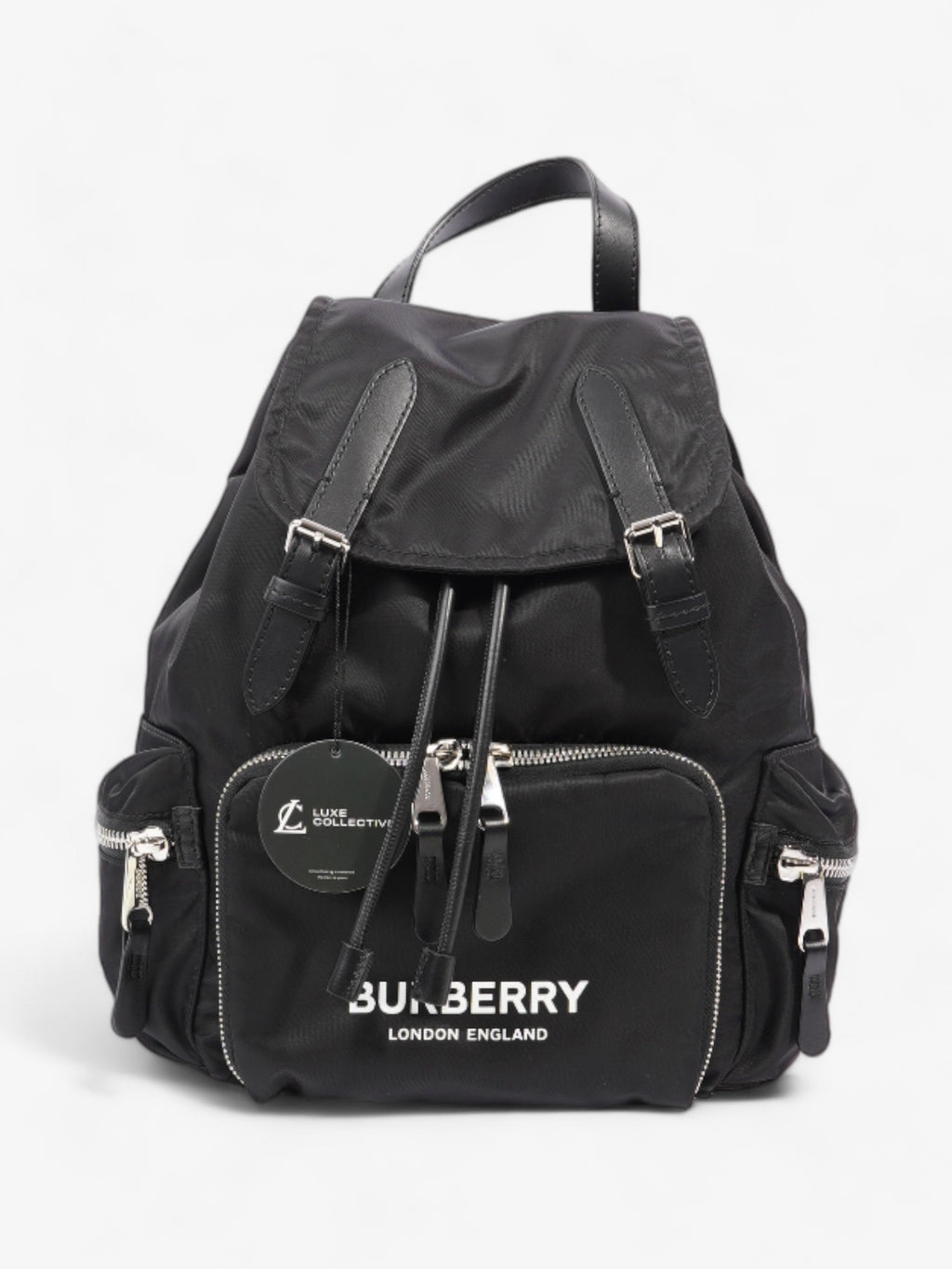 Burberry Rucksack Backpack Black Nylon Medium