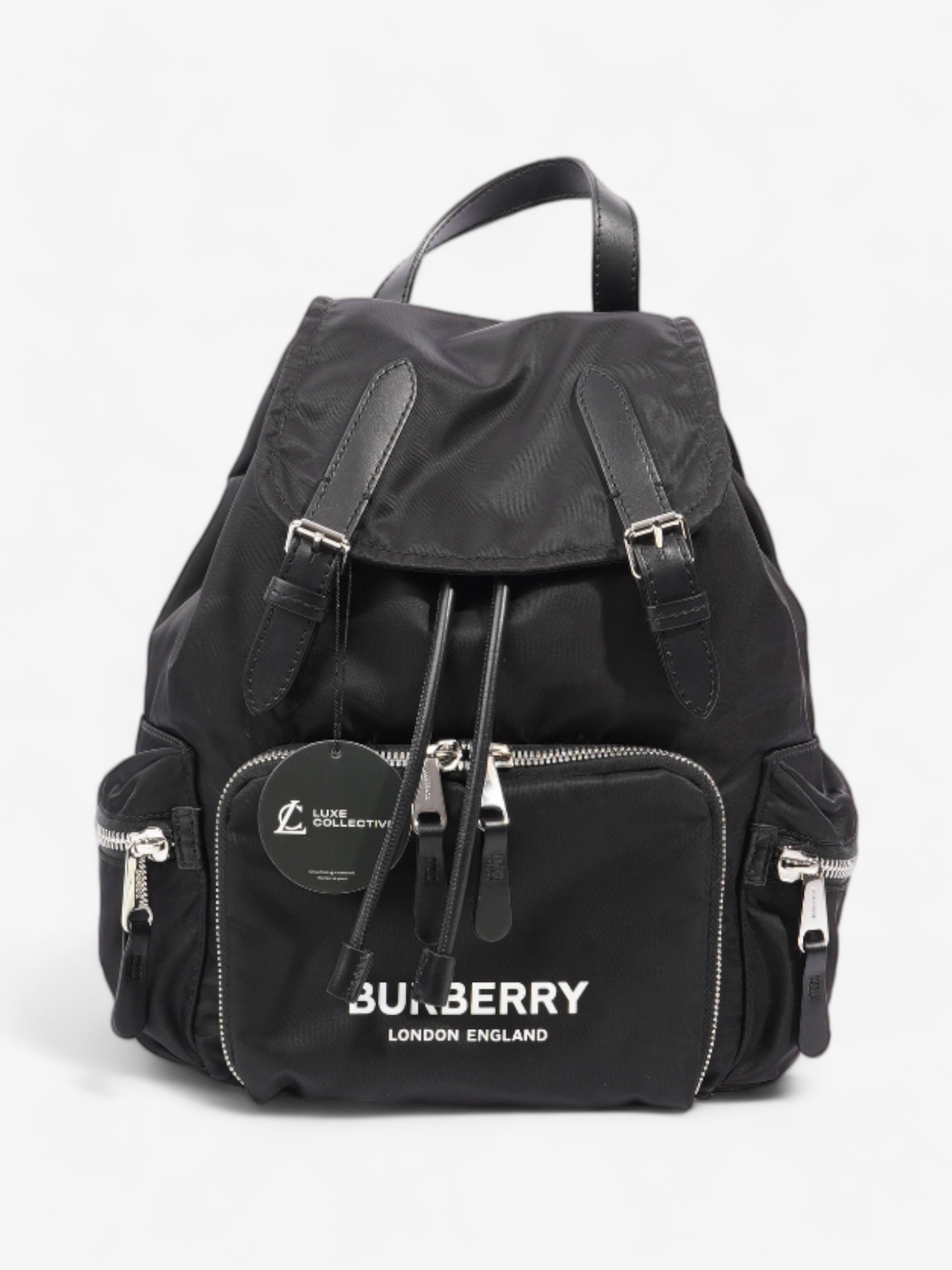 Burberry Rucksack Backpack Black Nylon Medium