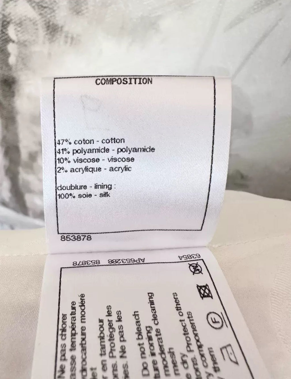 Chanel 23C white tweed jacket