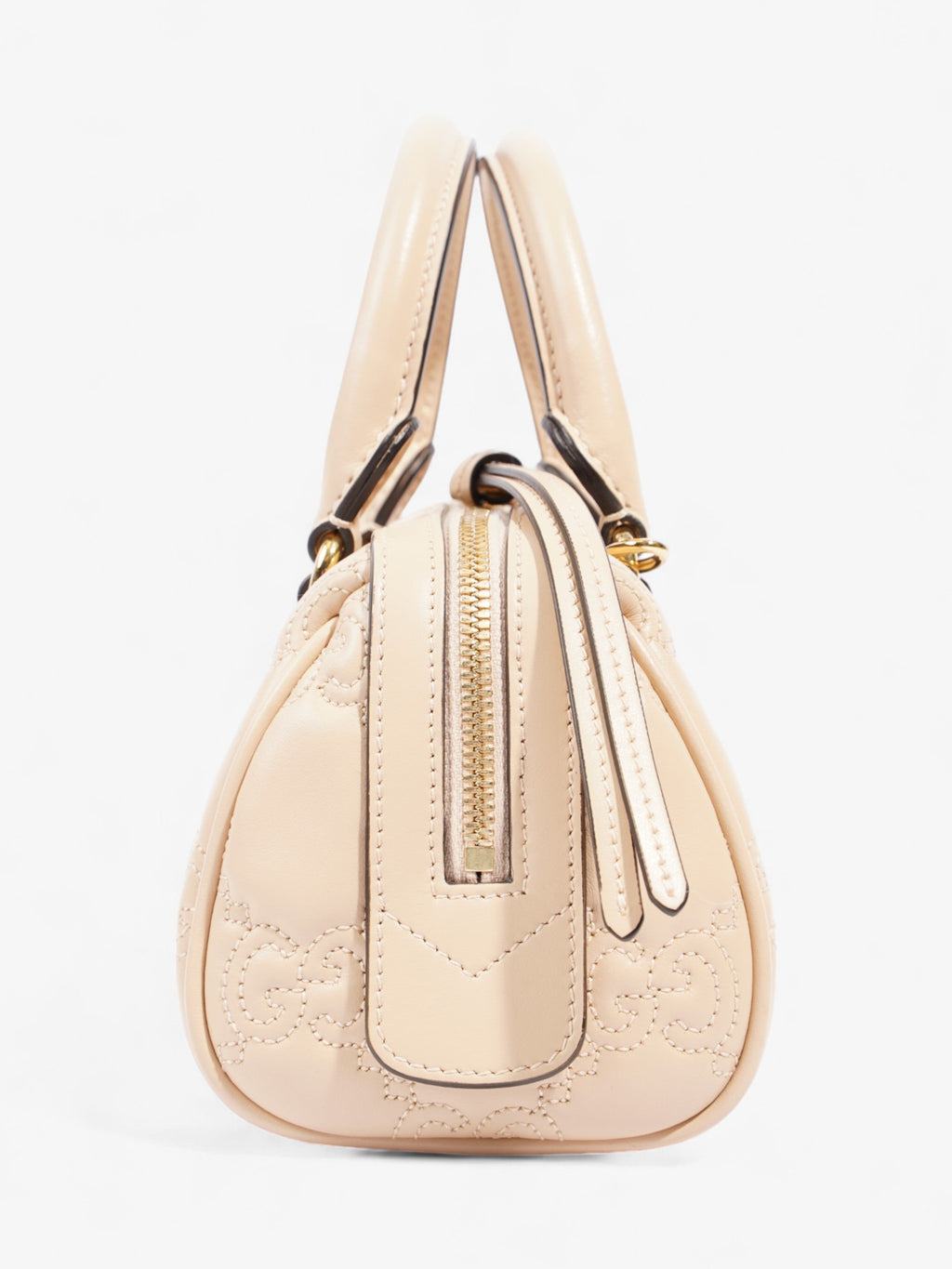 Gucci GG Super Top Handle Bag Light Beige Leather Mini