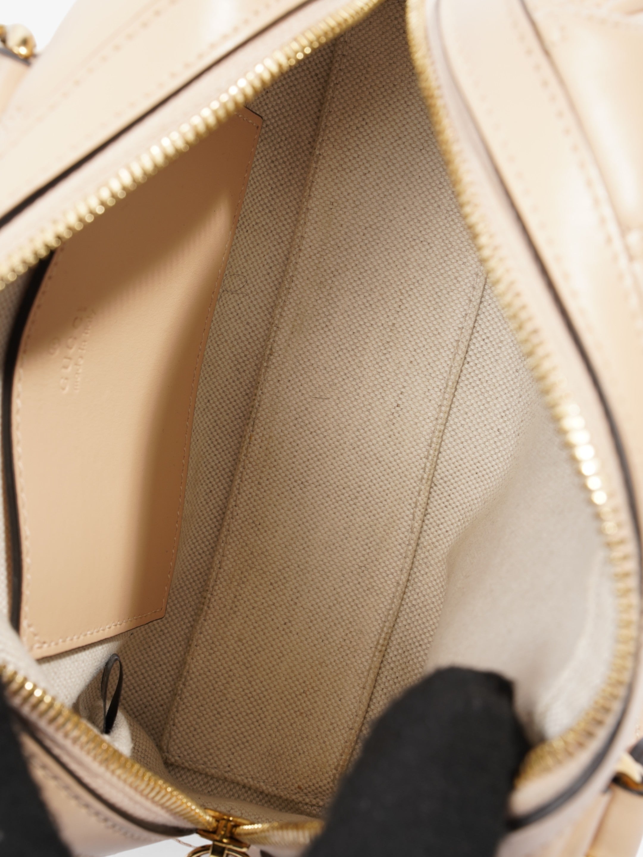 Gucci GG Super Top Handle Bag Light Beige Leather Mini