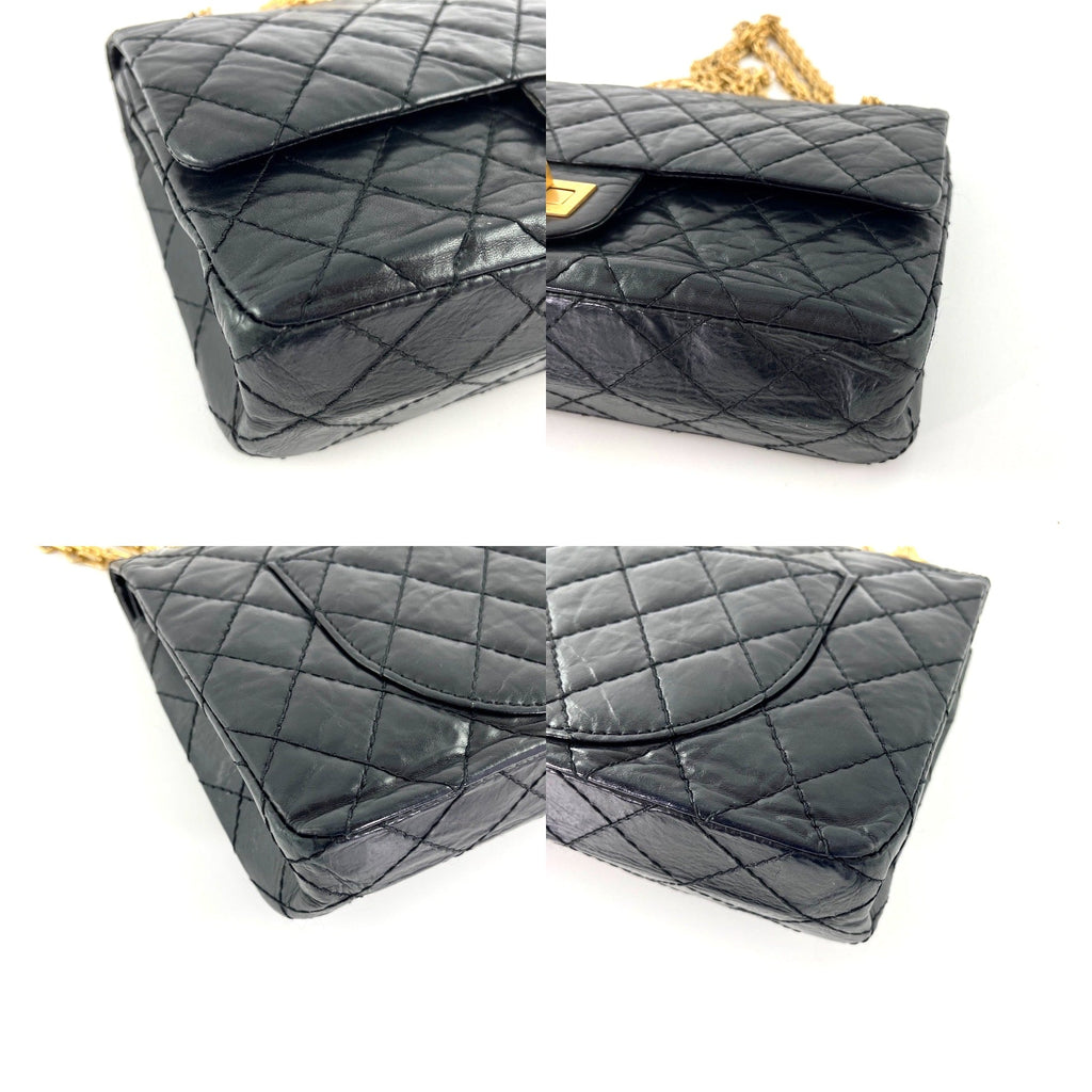 CHANEL Black 225 2005 Reissue 2.55 Leather Crossbody Bag
