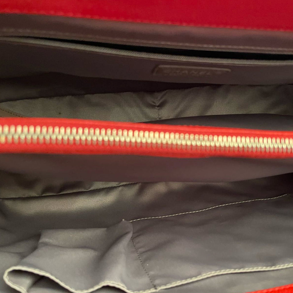 Chanel Red Large Grand Shopping Tote Red GST Bag in Caviar 2011-2012
