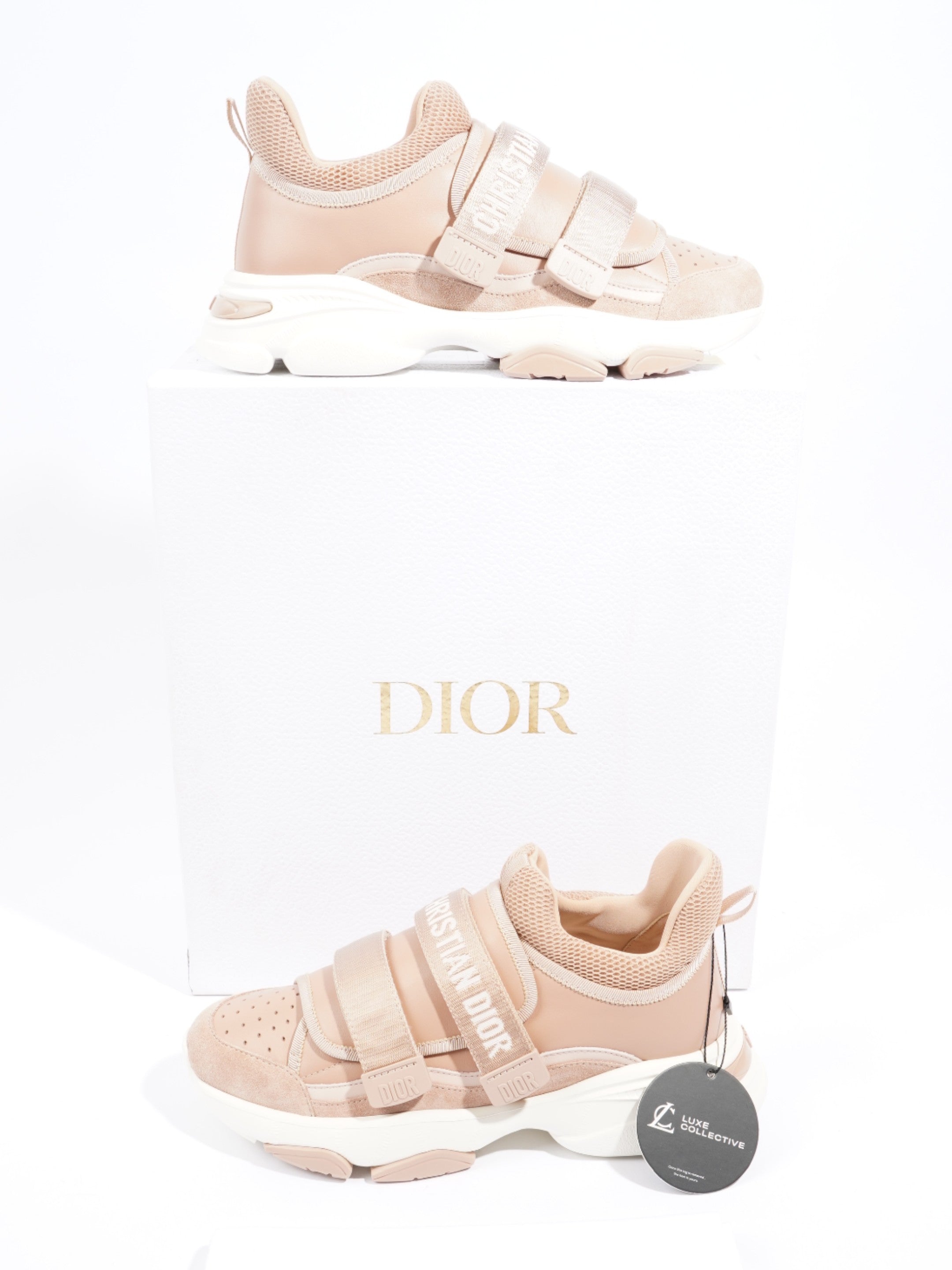 Christian Dior D-Wander Low Top  Nude Leather EU 37 UK 4