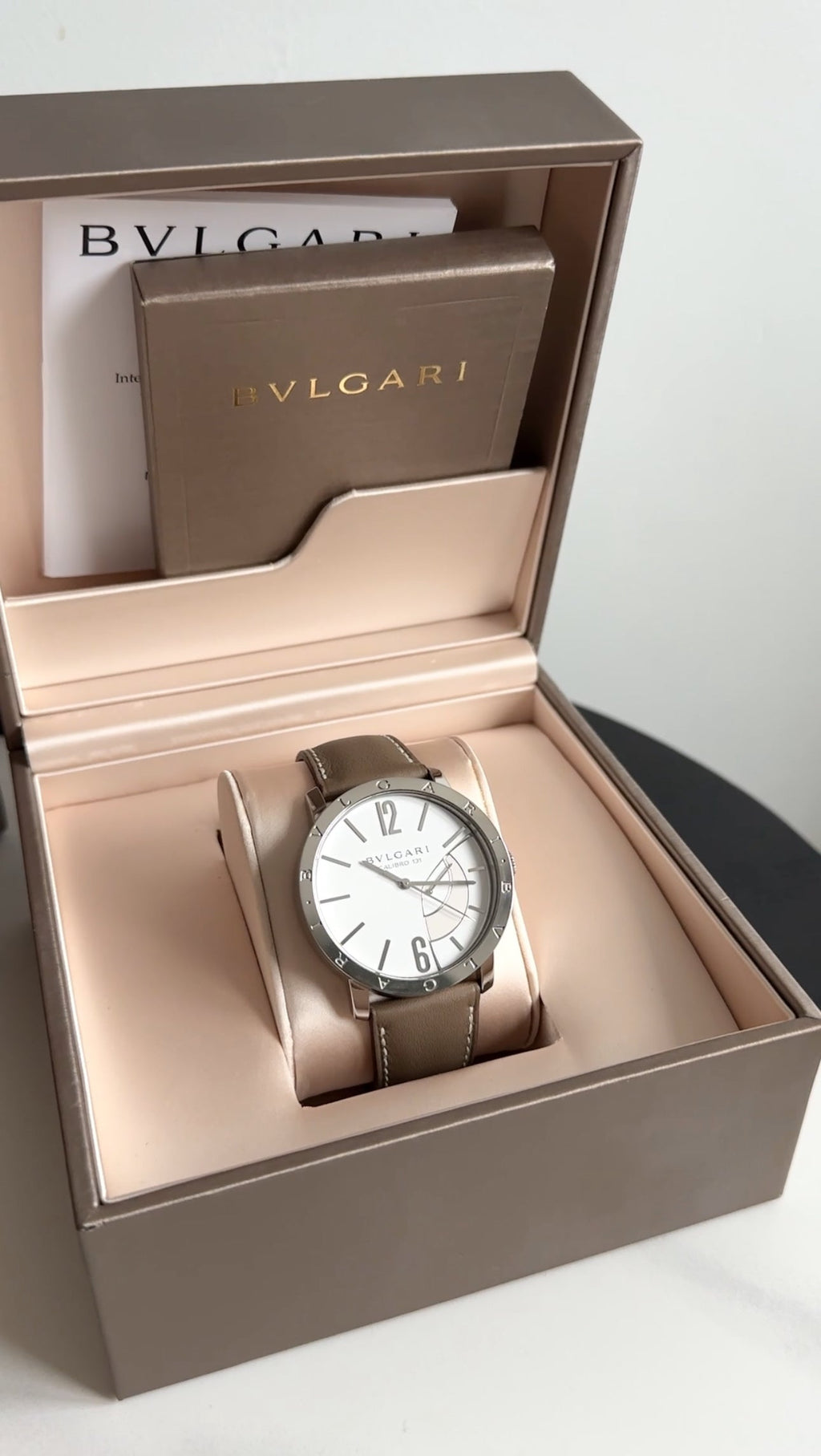 Bvlgari Calibro 43mm Stainless Power Reserve Watch 101870