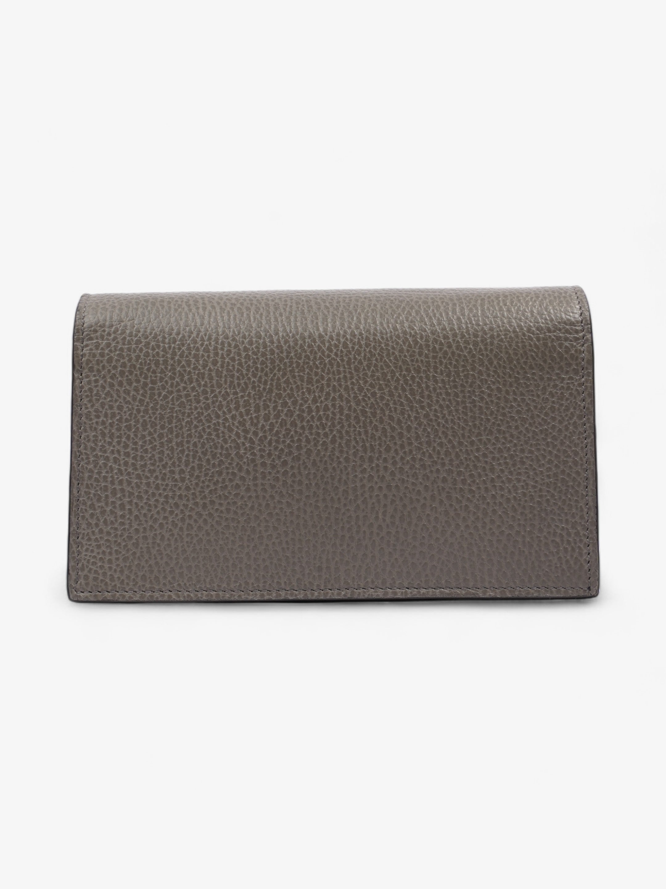 Gucci Interlocking G Chain Wallet Grey Leather