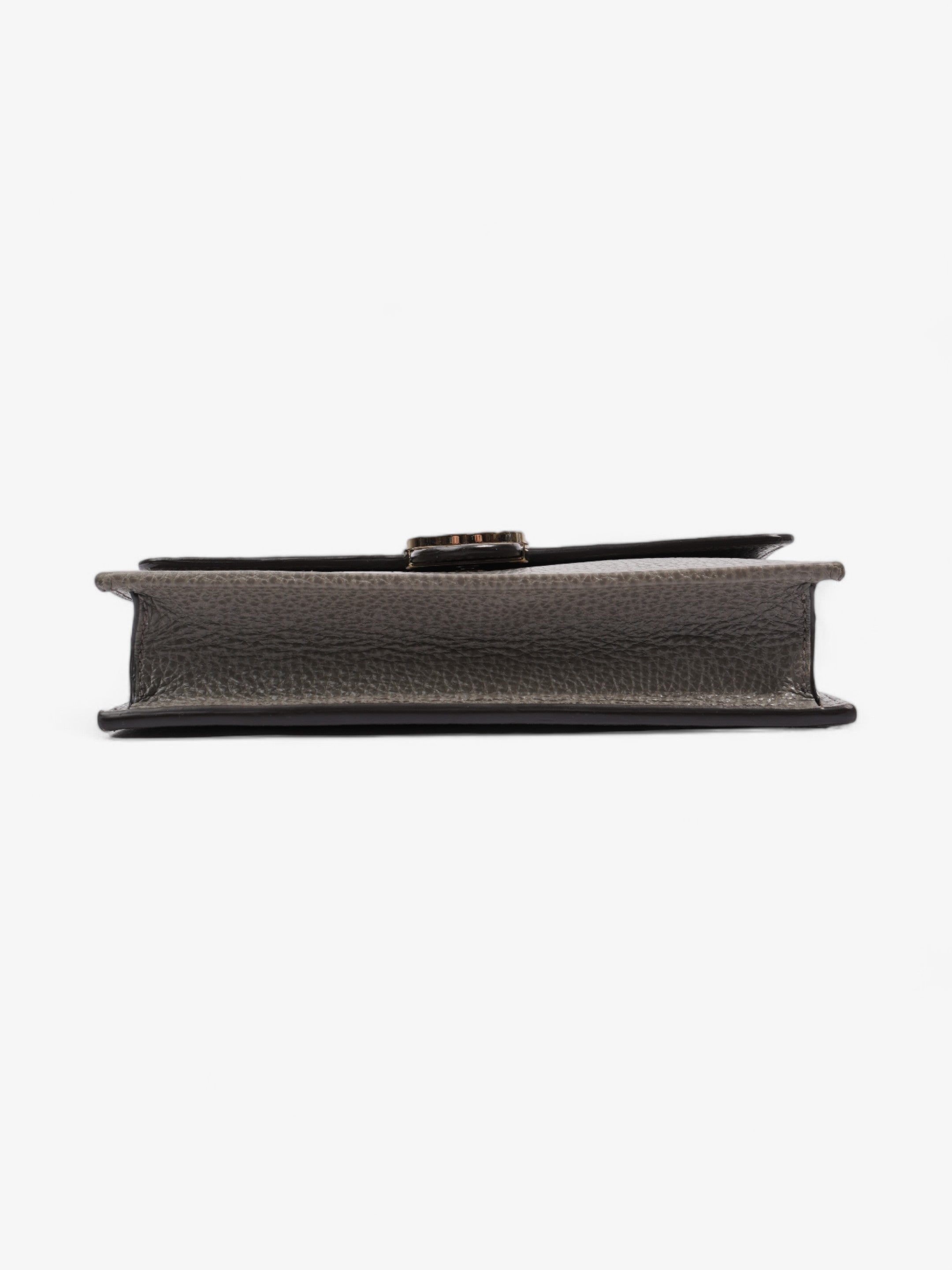 Gucci Interlocking G Chain Wallet Grey Leather