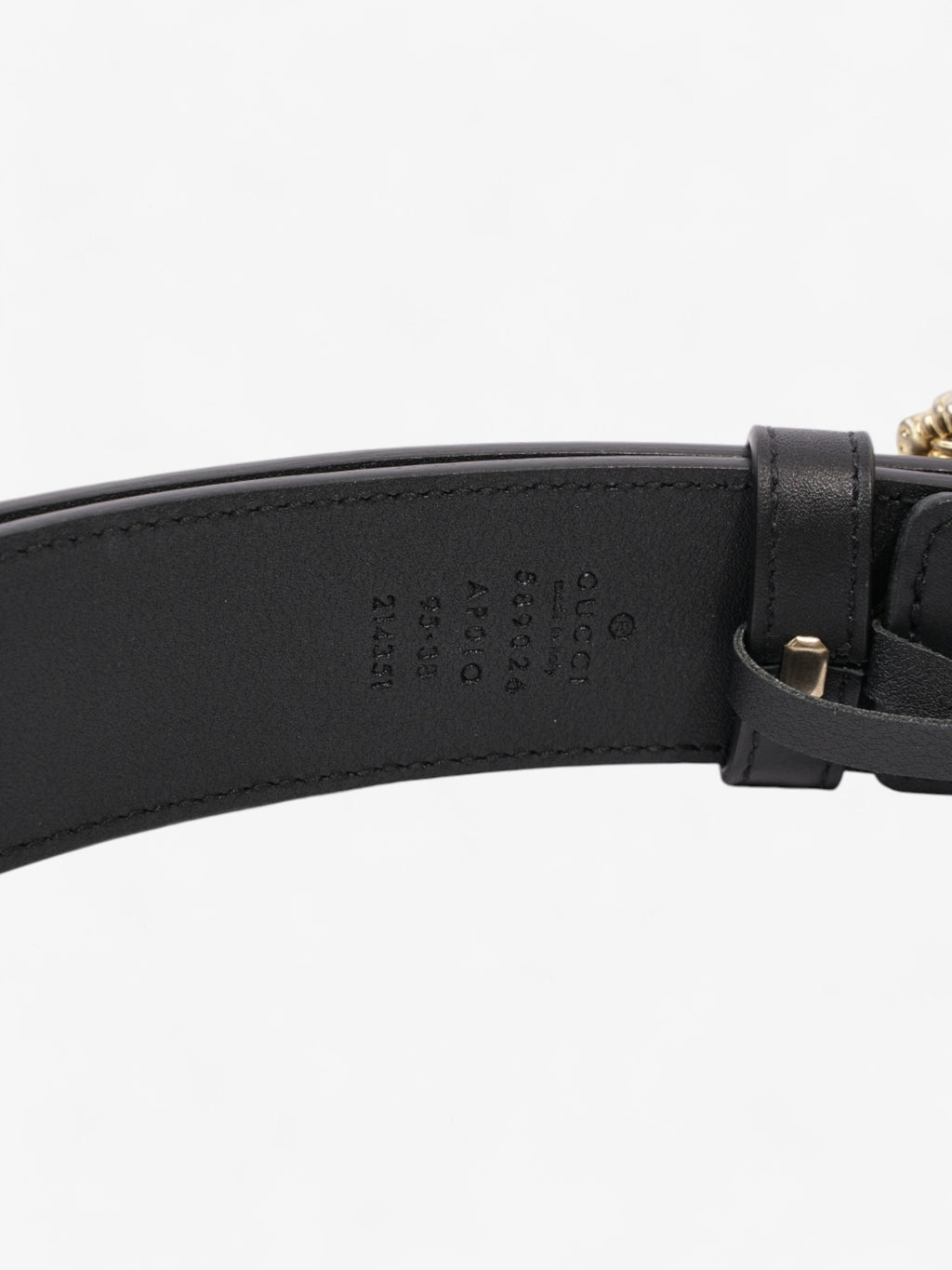 Gucci G Tiger Belt Black / Gold Leather 95cm / 38"