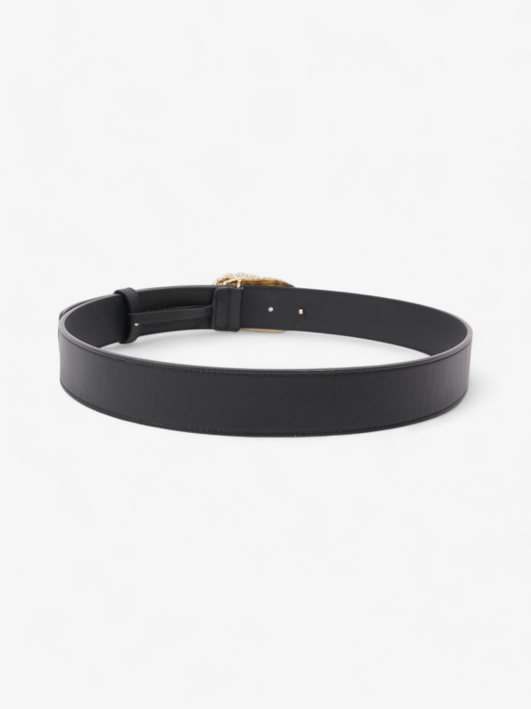 Gucci G Tiger Belt Black / Gold Leather 95cm / 38"