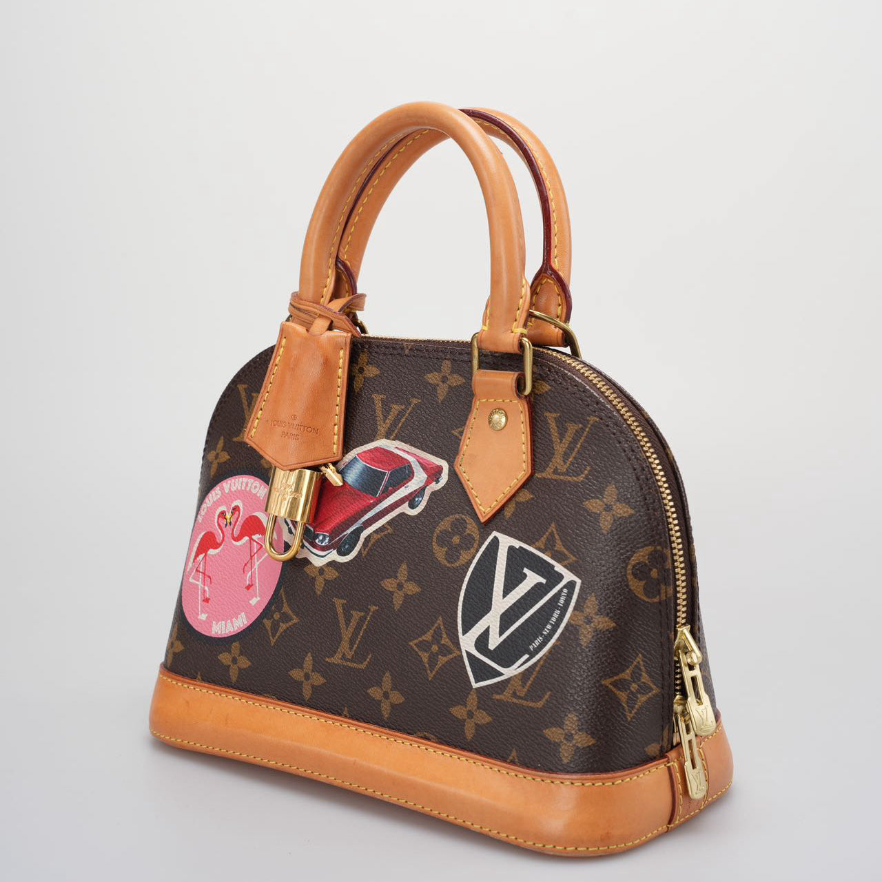 Louis Vuitton Monogram World Tour Alma BB Satchel Bag