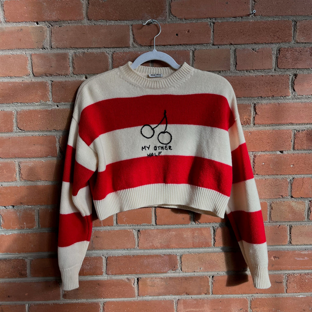Miu Miu Cropped Sweater - Women's 36